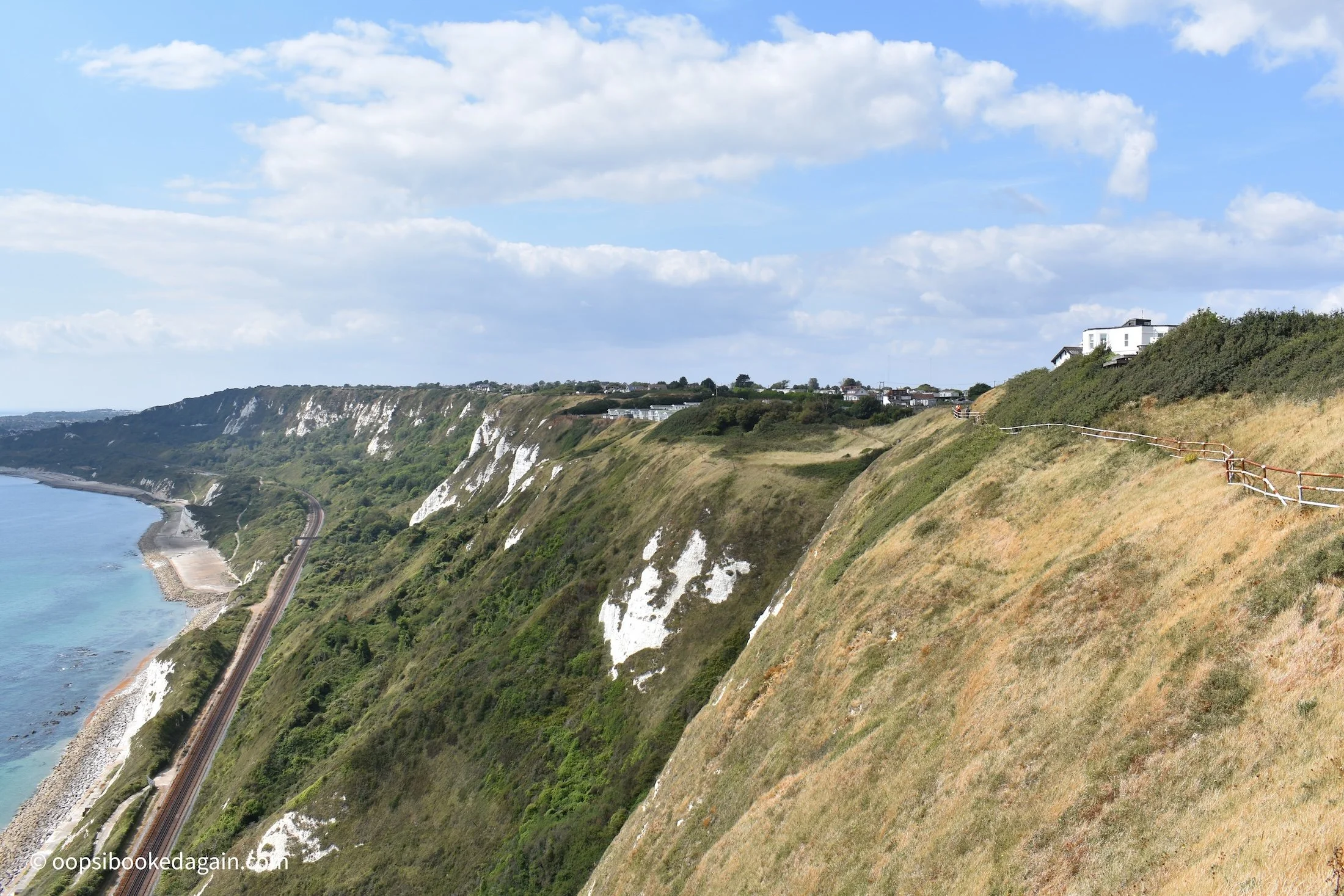 cliffside walk to Folkestone