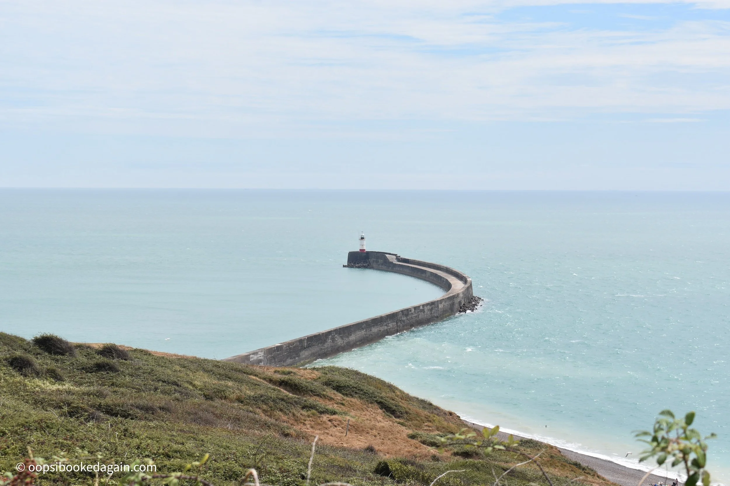 lighthouse at the start of Newhaven hike