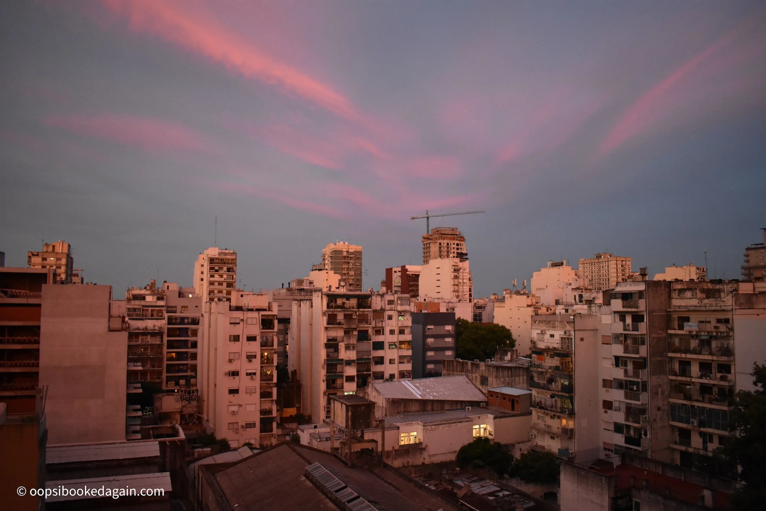 sunsets in Villa Crespo