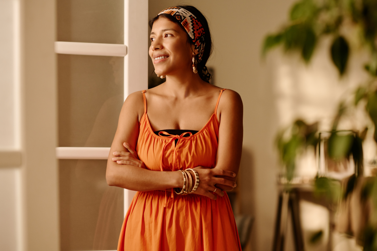 Woman scheduling therapy appointment using online booking calendar