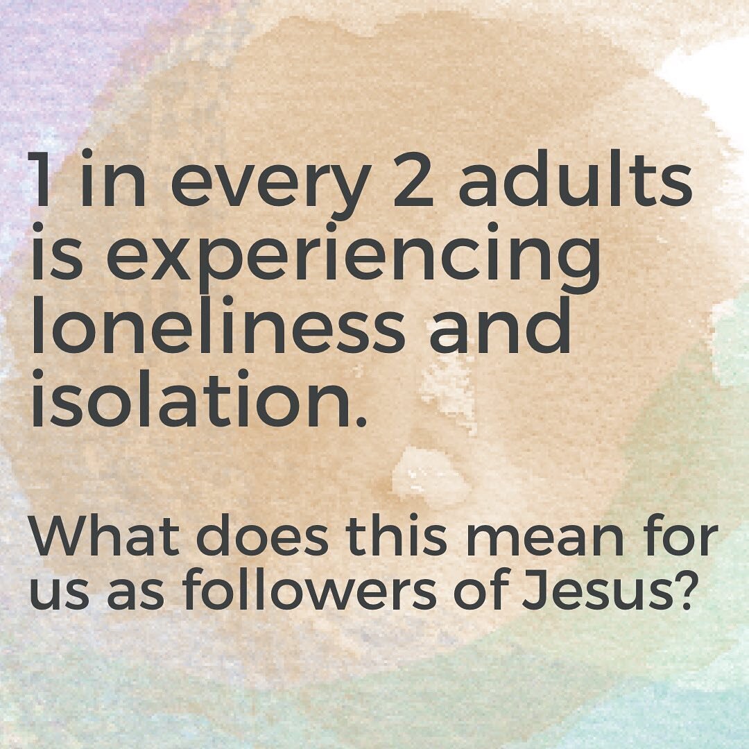 Last Sunday, Pastor Neely shared how new research is pointing to a growing &ldquo;epidemic of loneliness and isolation&rdquo;. One that 1 in every 2 adults is experiencing.

What does this mean for us as we are learning about the Holy Spirit?  Well, 