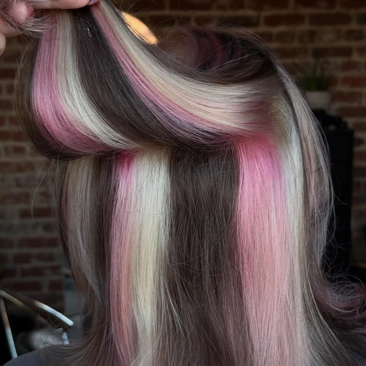 neapolitan baybeeeee

pink: cheapdate+antique @dangerjonescreative 
blonde: 8/38, 10/1, 8/69 Illumina @wellahairusa 
brown: 6/71 Color Touch @wellahairusa 

#althair #greenvillenc #greenvillencalthair #ecuhairstylist eastcarolinauniversity