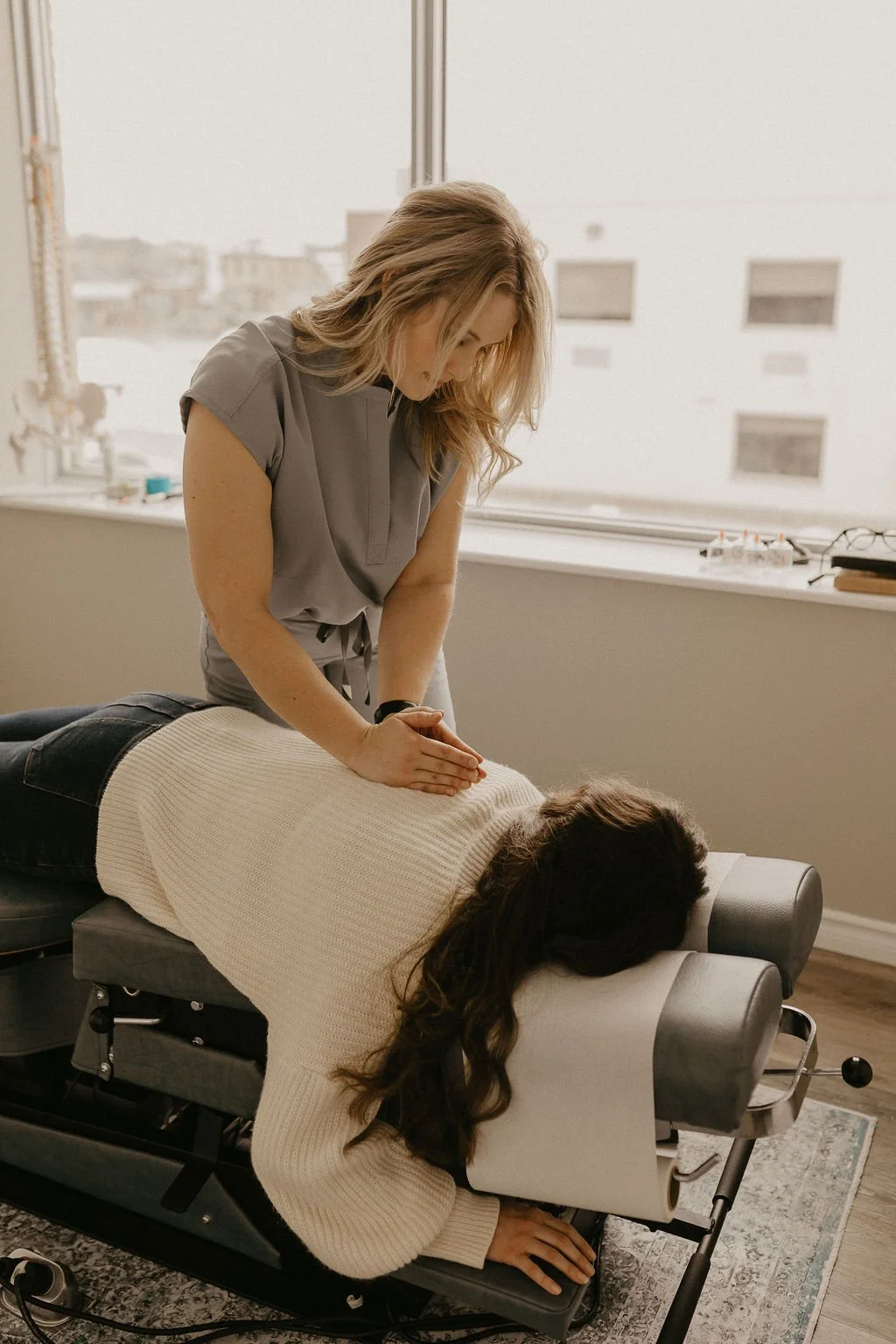Chiropractic care in a bright, welcoming treatment room