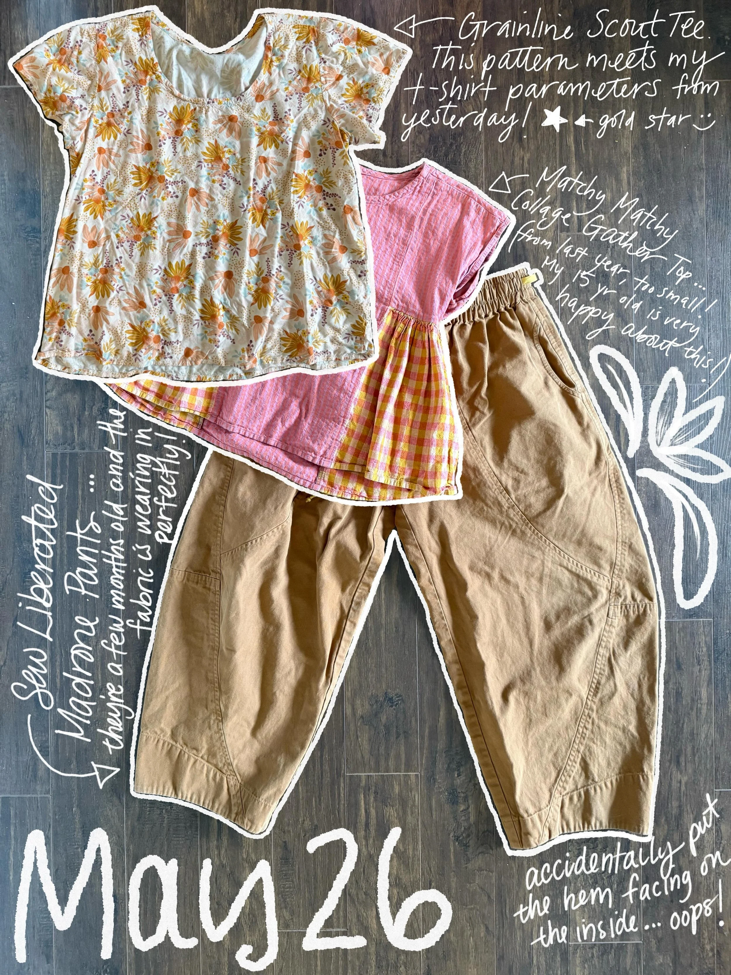I had a little giggle when I got dressed after taking this photo this morning&hellip; the first top I chose was too small! I did look pretty silly.  I haven&rsquo;t rotated the &ldquo;warm weather&rdquo; clothes to the front of the closet yet, so I d