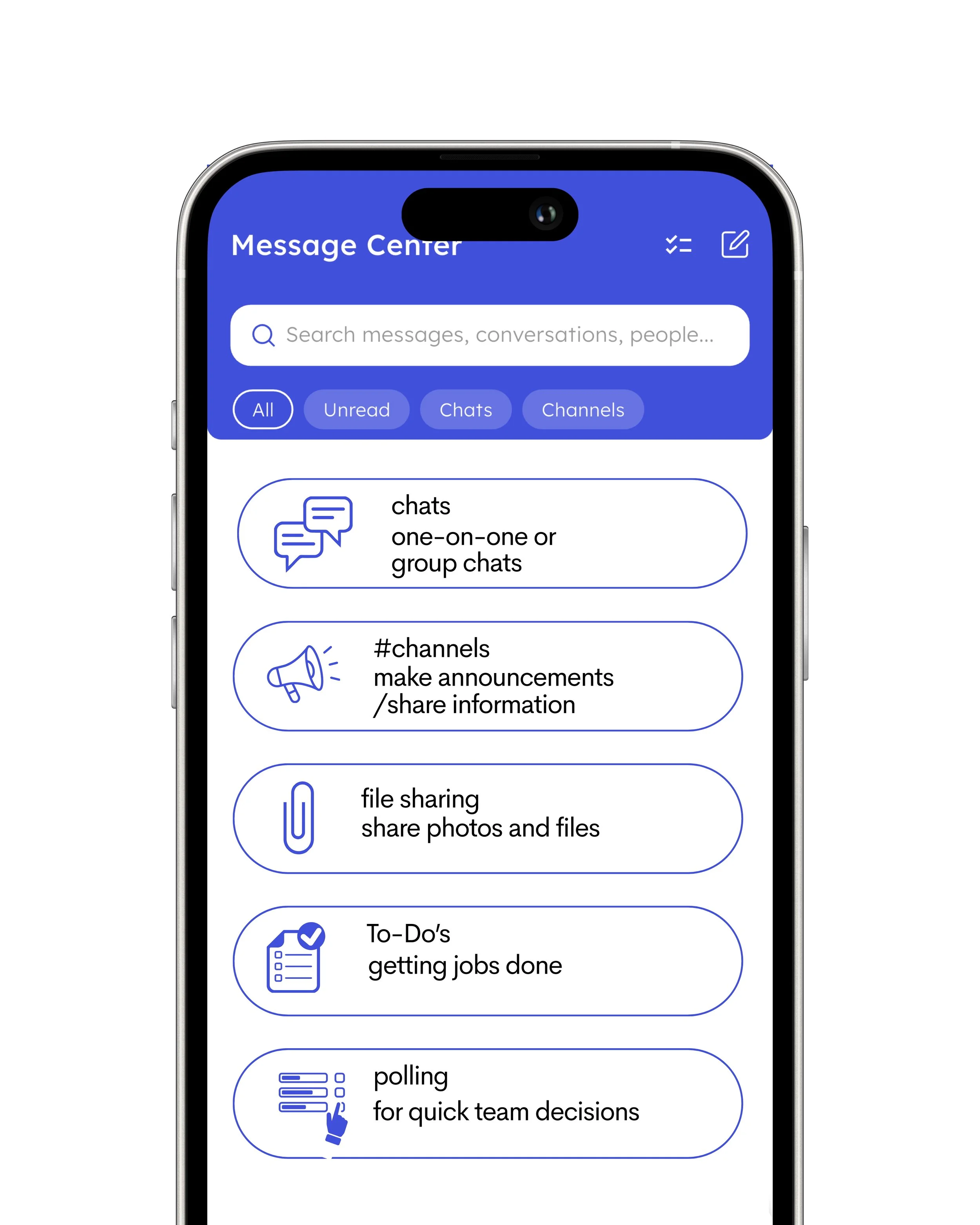 Message Centre screenshot