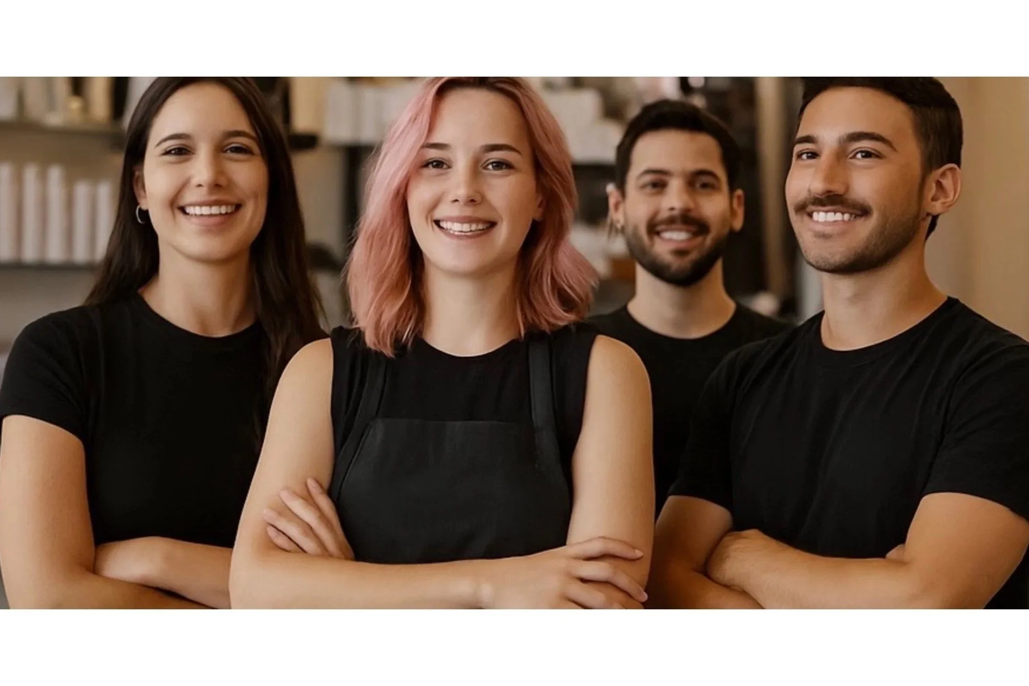 Happy team using gellibn