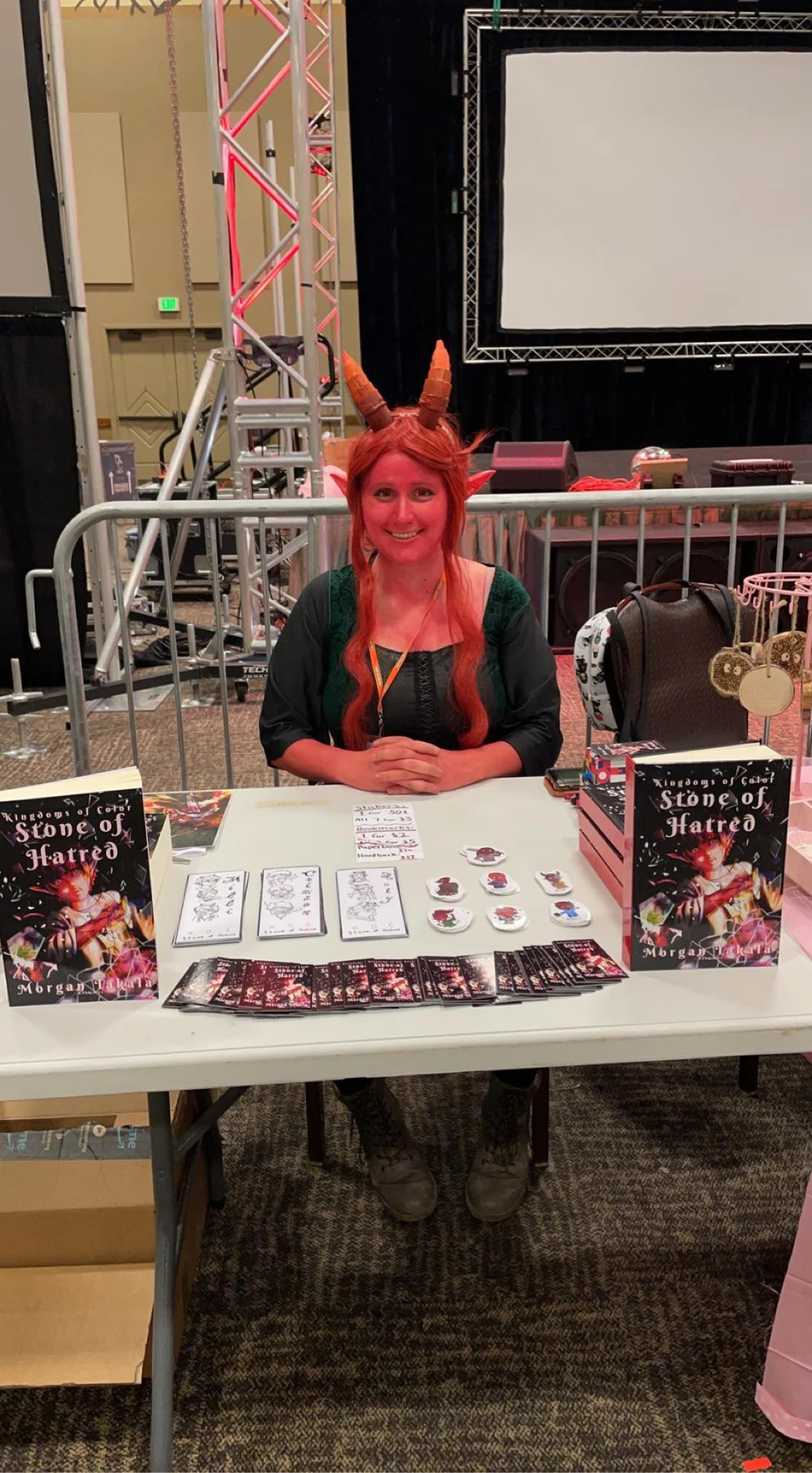 My first convention selling books