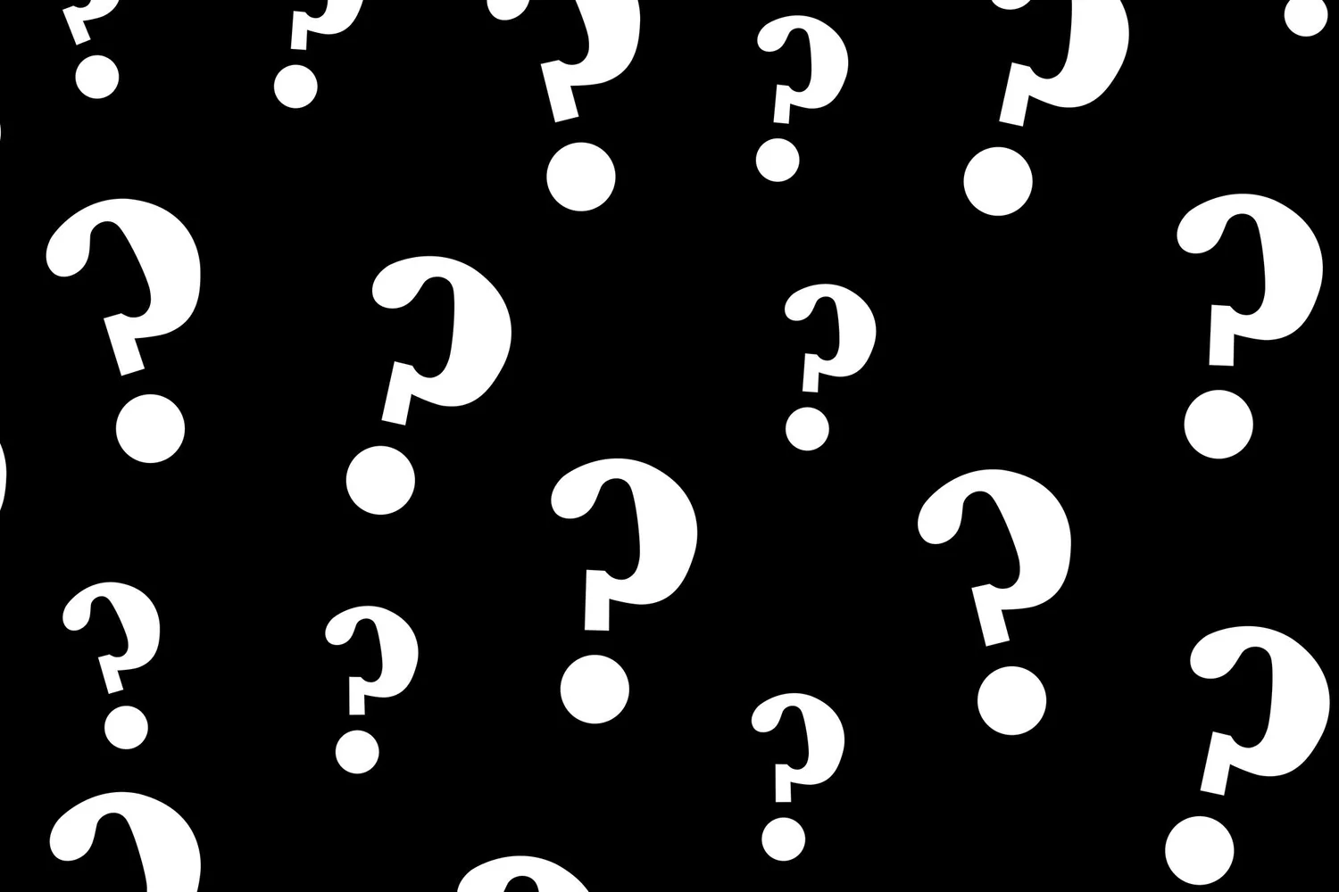 Question marks artwork