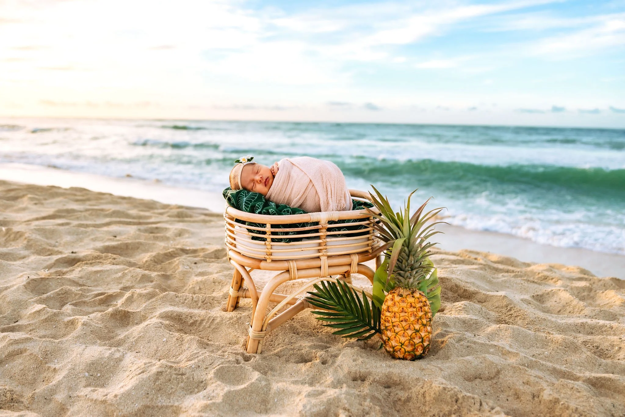 Newborn Hawaii Sunrise with Pineapple