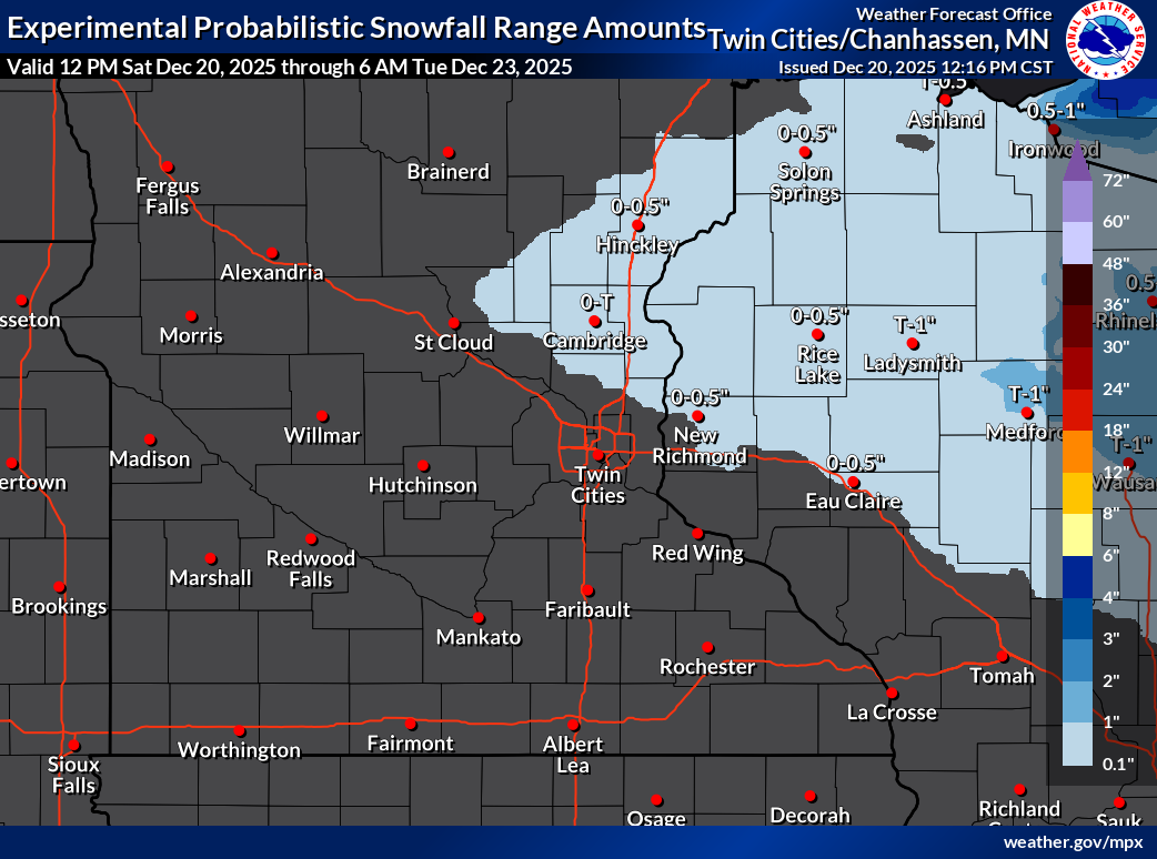 Minnesota’s Most Detailed Forecast: December 20, 2025