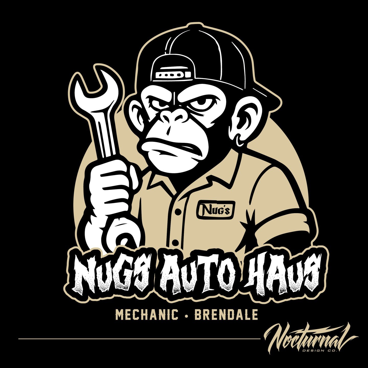 Worked with @nugsautohaus recently to refresh their branding and give their iconic mascot a clean new look. We created a few fresh variations perfect for T's and workshop merch and printed everything in-house here at Nocturnal HQ.

If you're ready to