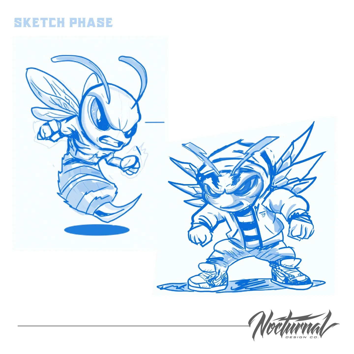 @thebeezkneezpm crew came to us wanting a badass mascot to level up their branding so we got to work.
We sketched up two concept directions, refined the details, and brought their new character to life with a design that hits hard and stands out anyw