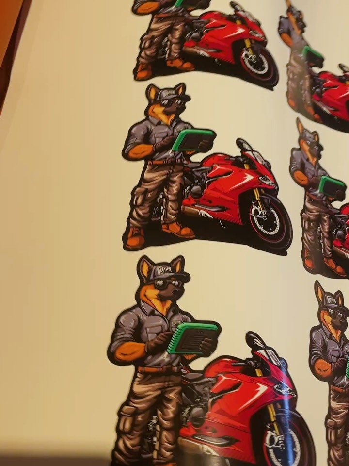 Mascot update and some fresh printed stickers for Key it in locksmiths.