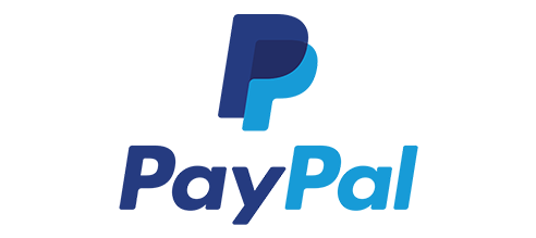 PayPal logo with blue 'P' and the word 'PayPal' underneath.