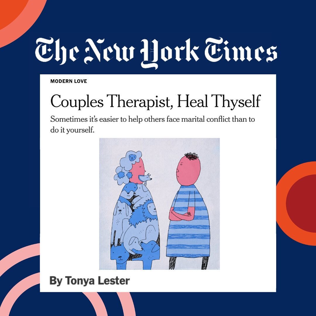 This is a pinch-me moment. 

I'm so thrilled to share that I was featured in the Modern Love section of THE New York Times! 

My article, &quot;Couples Therapist, Heal Thyself,&quot; delves into my own journey of learning how to be the good kind of d