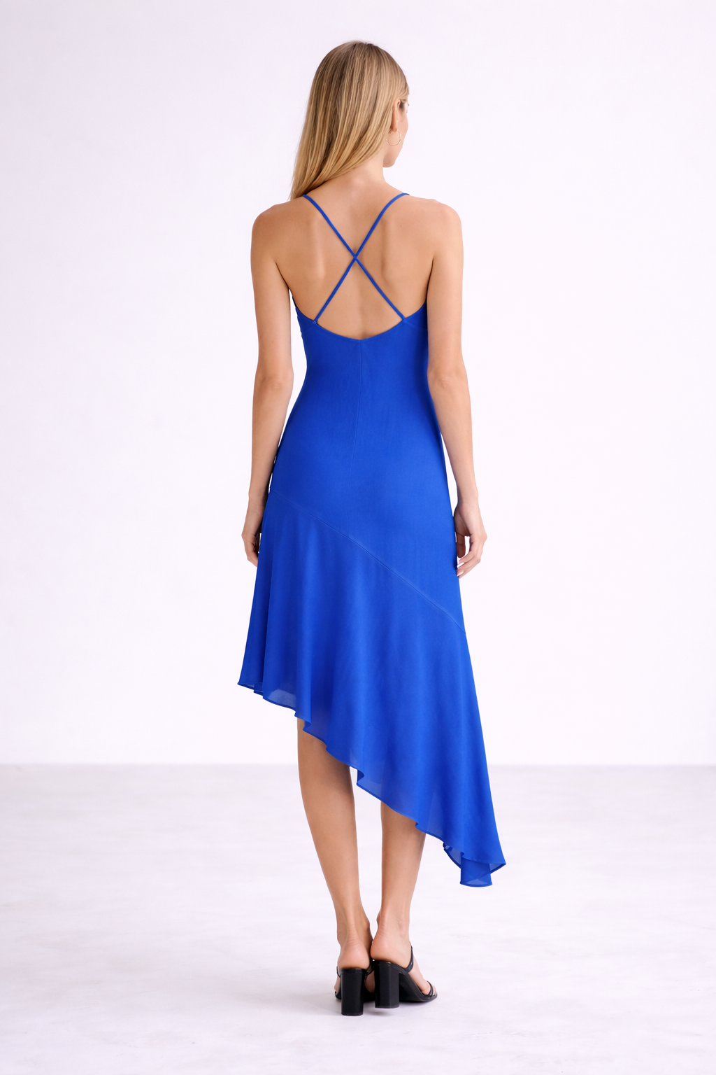 No 22 - Midi Dress Model back blue.png