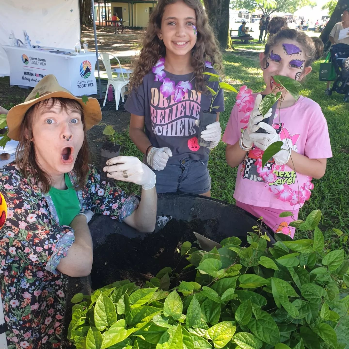 Wooow 🥰 What a wonderful morning at last months Benevolent Society's Neighbourhood Day at Norman Park. We had so much fun planting Aristolochia tagala, (a rainforest vine and the host plant for the Cairns Birdwing Butterfly) seedlings into take home