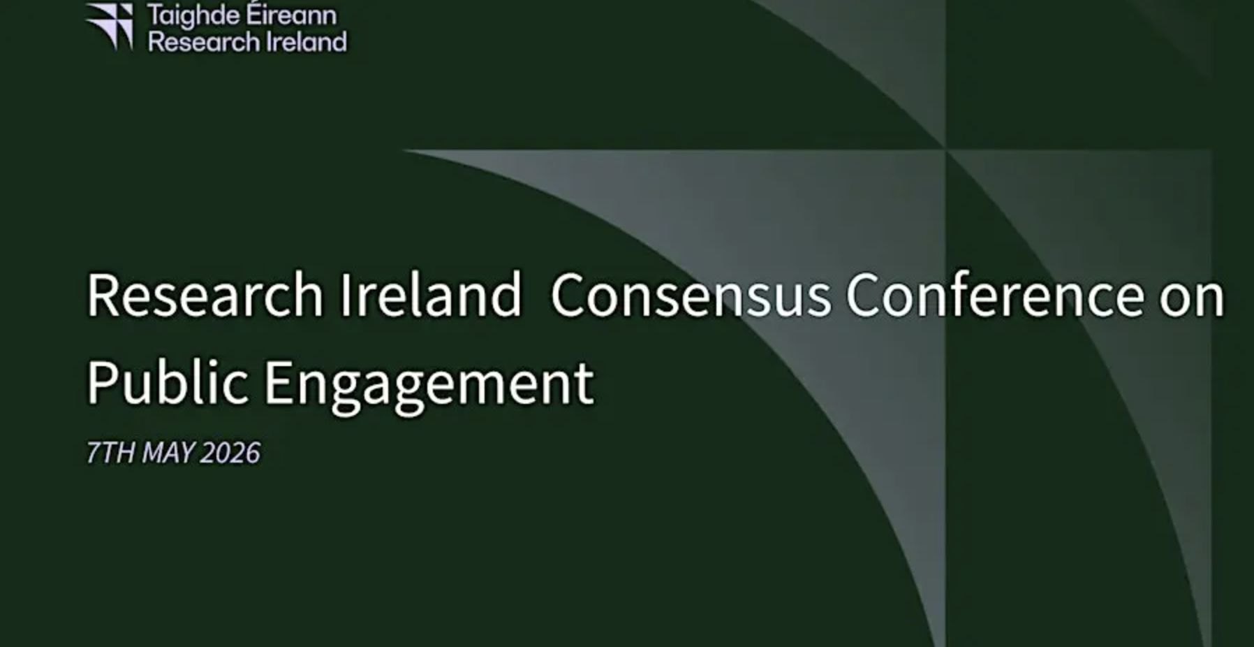 Research Ireland Consensus Conference on Public Engagement