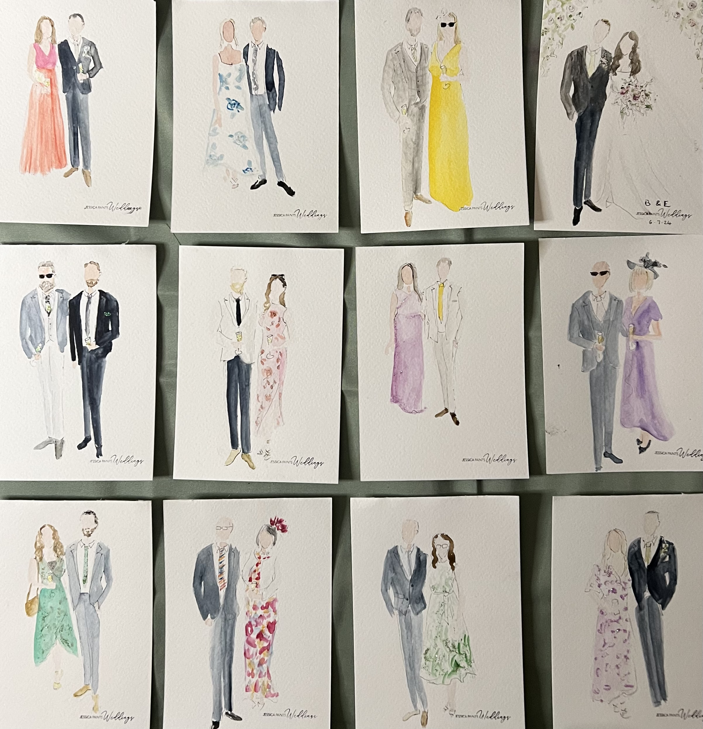 live wedding guest painting