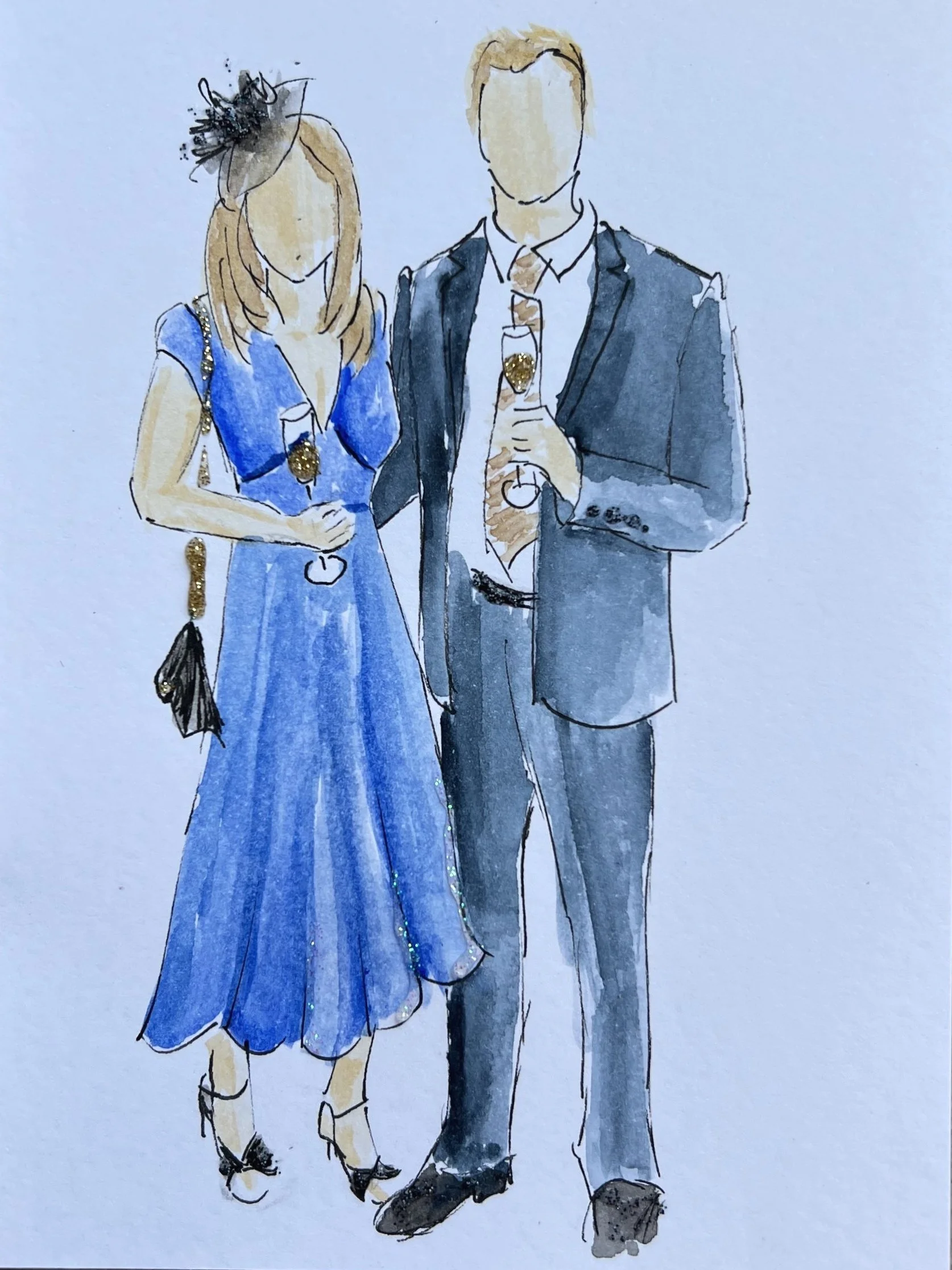 Live wedding guest painting