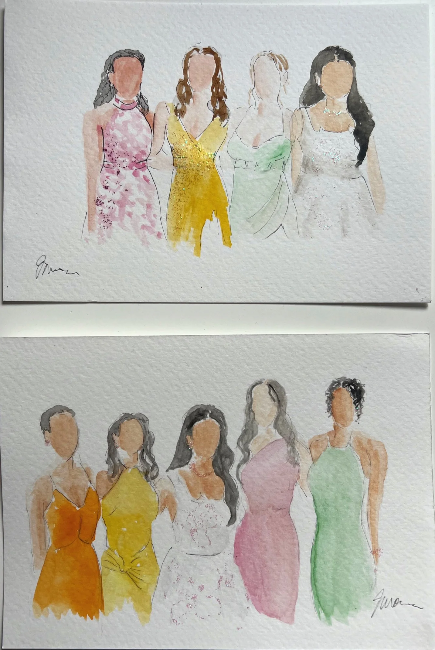 live wedding guest painting