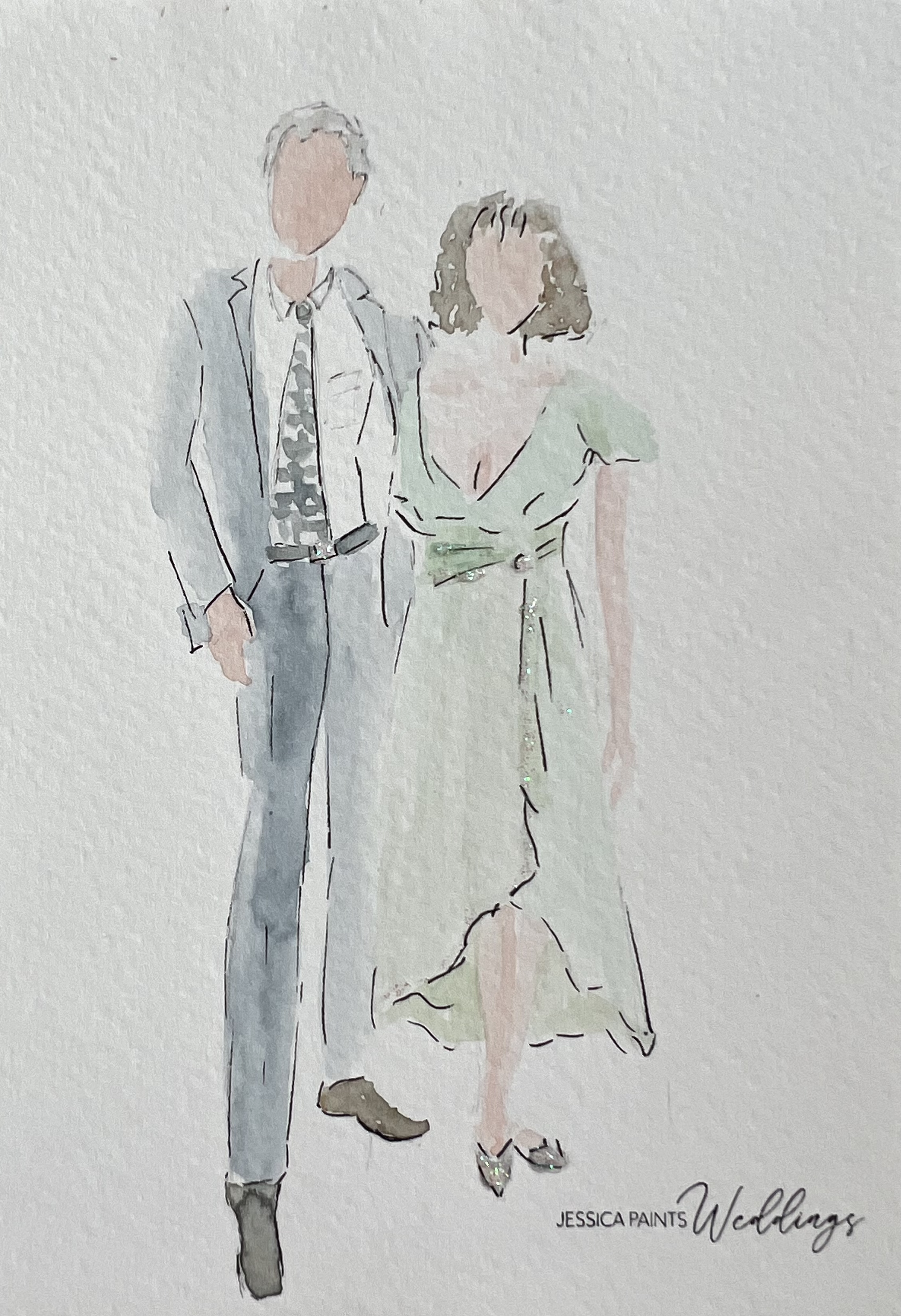 live wedding guest painting