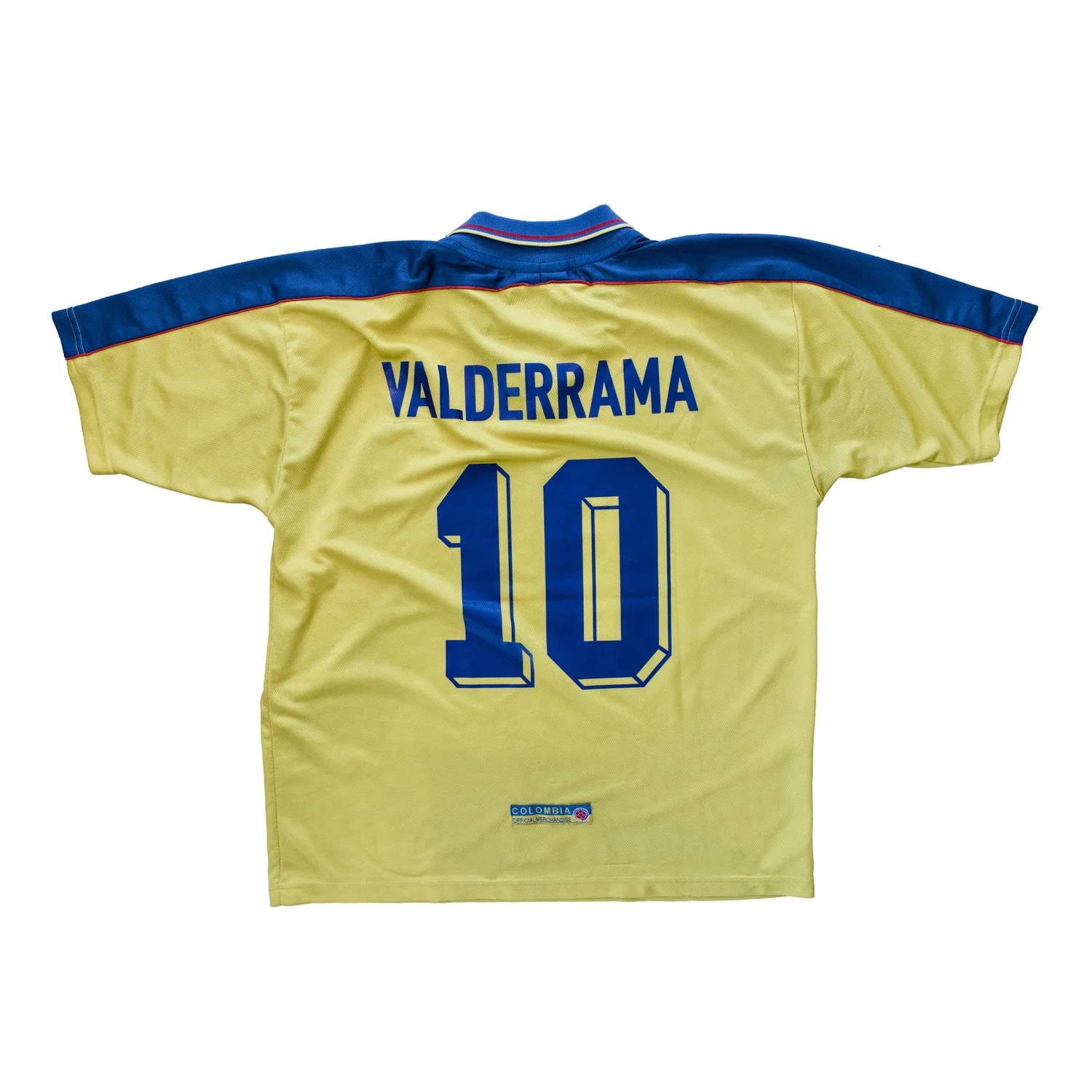 バルデラマ　コロンビア代表　ユニフォーム　レア　1998年W杯時代デザイン バルデラマ コロンビア代表 ユニフォーム レア 1998年W杯時代デザイン