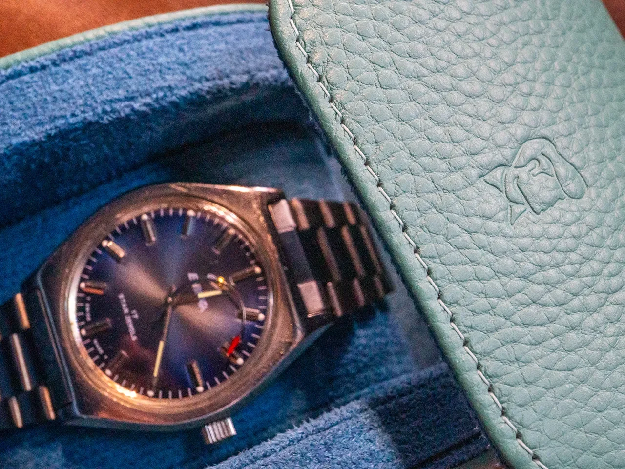 ENICAR 1970s Vintage Watch – Manual Wind + Leather Roll Included