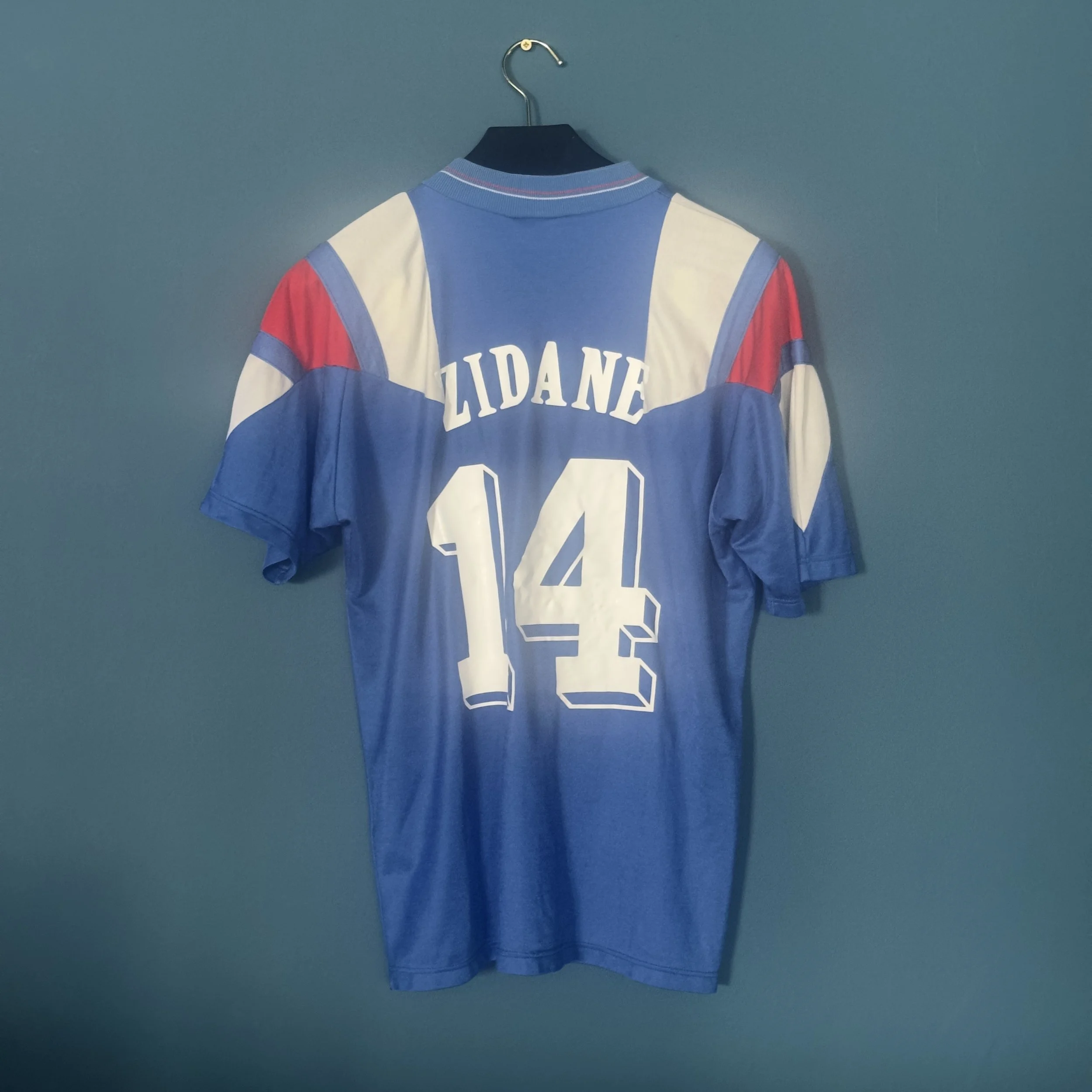 FRANCE 1993 HOME JERSEY #14 ZIDANE - SIZE L