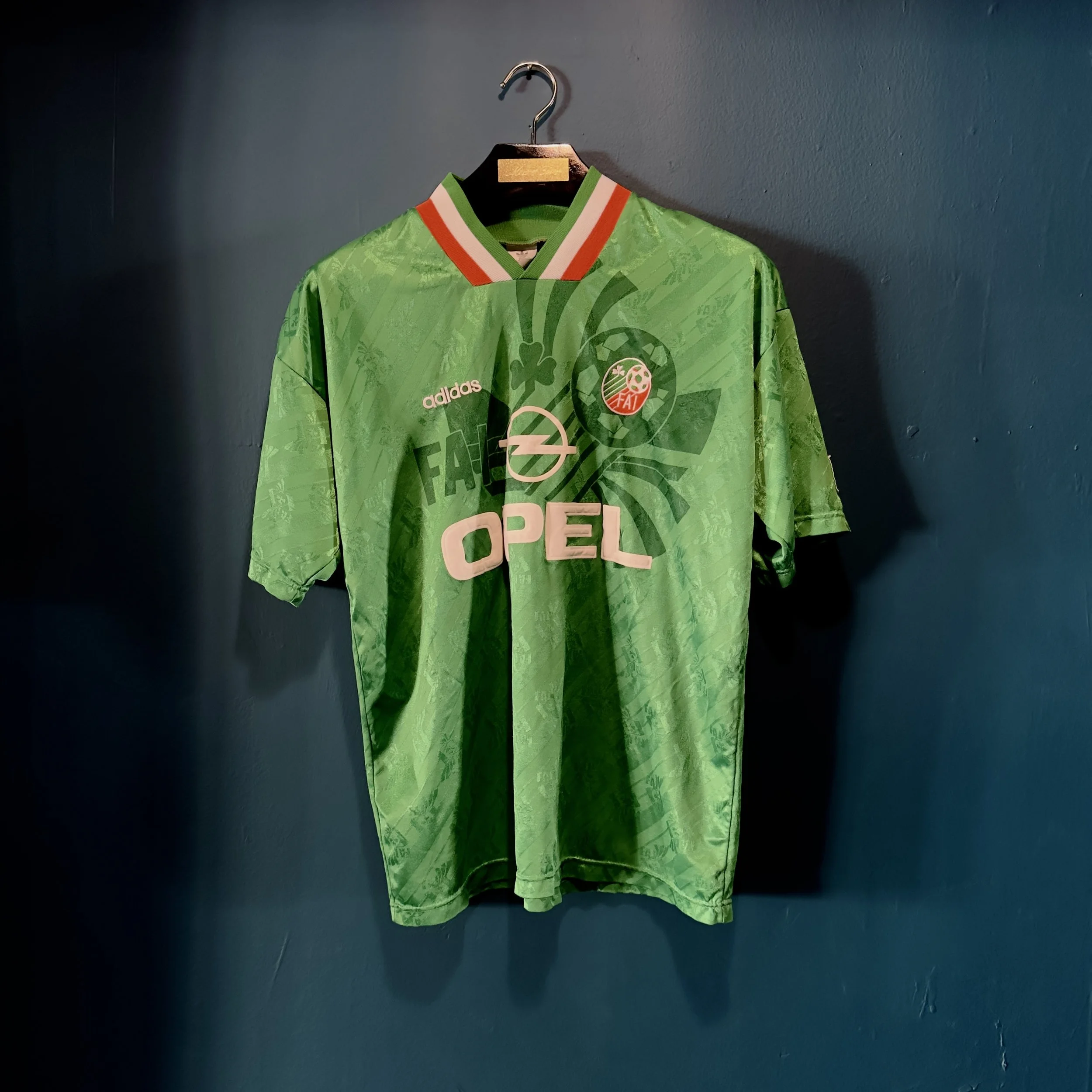 IRELAND 1994-95 HOME JERSEY – FAI OPEL SPONSOR – SIZE L