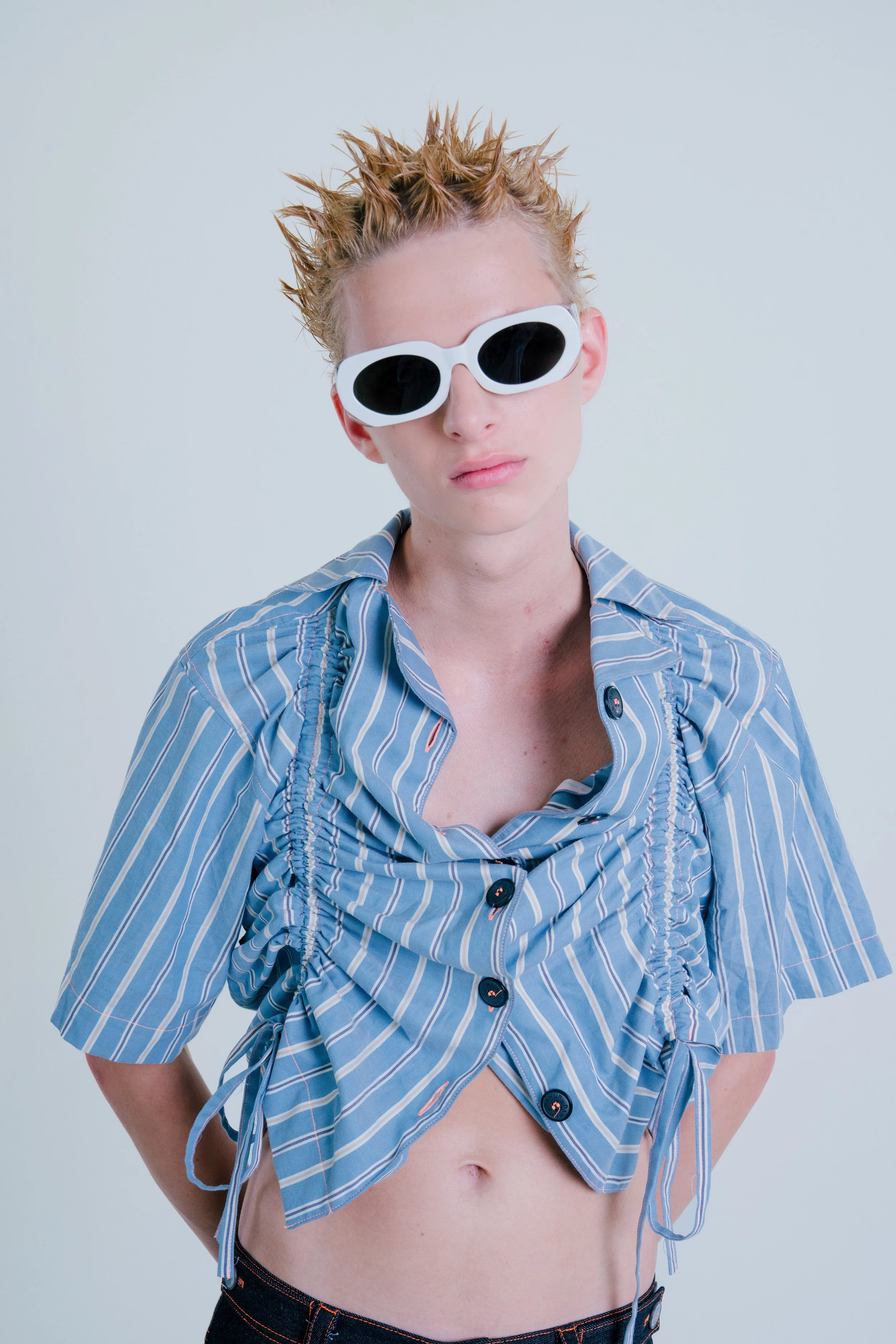 Ruched Short Sleeve Shirt