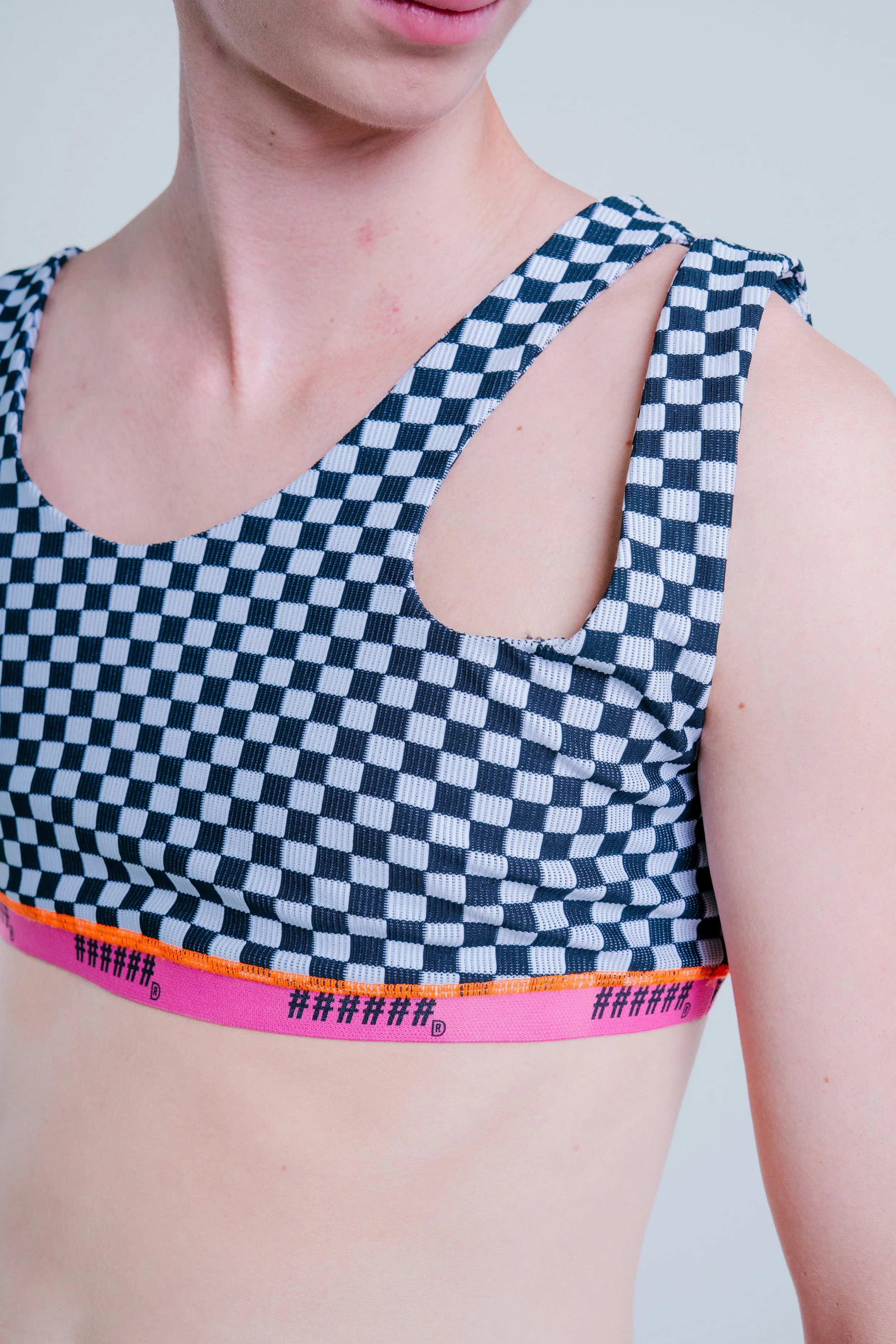 Shoulder cut-out crop top