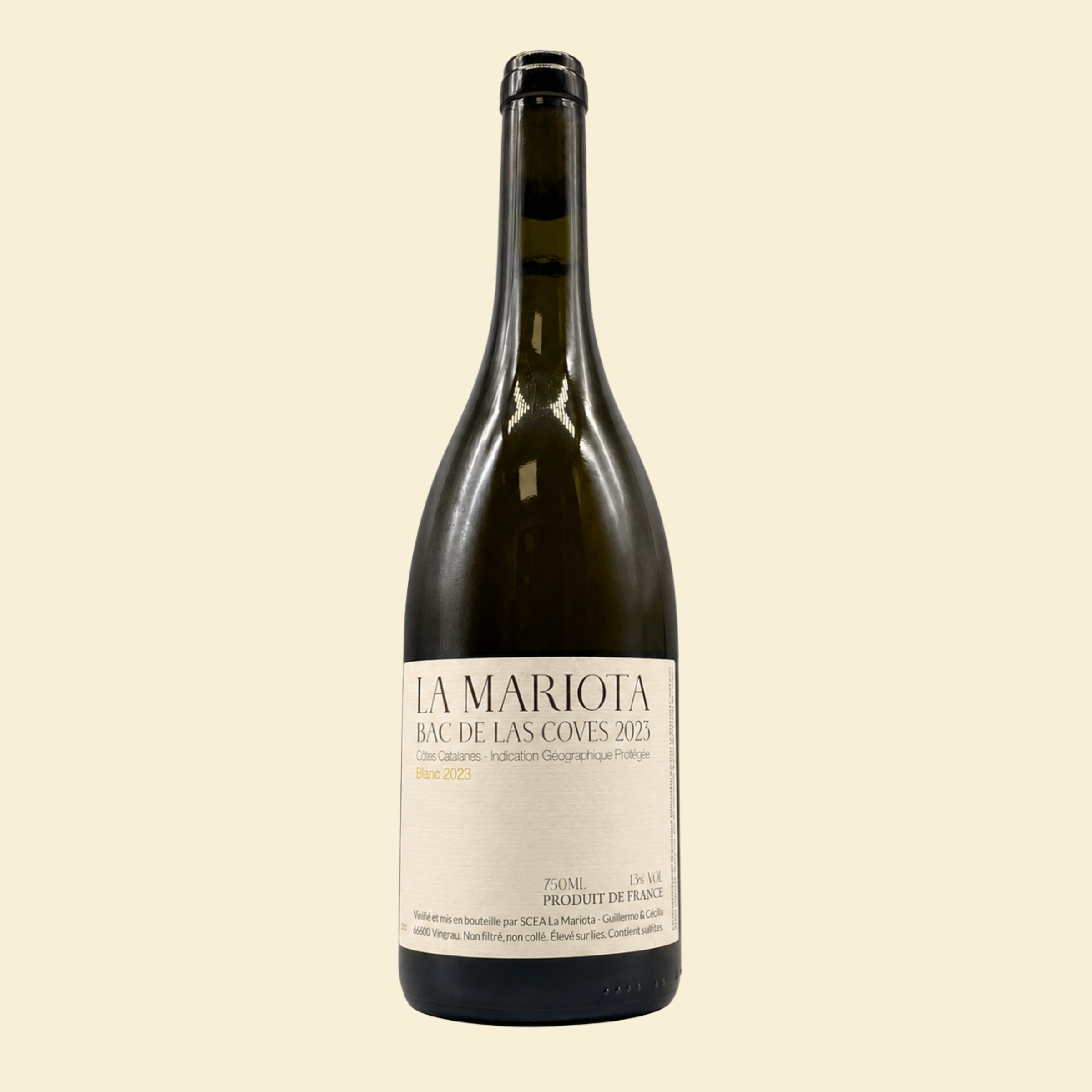 La Mariota I IGP Cotes Catalanes 'Bac de las Coves' Blanc 2023 I Roussillon Wine