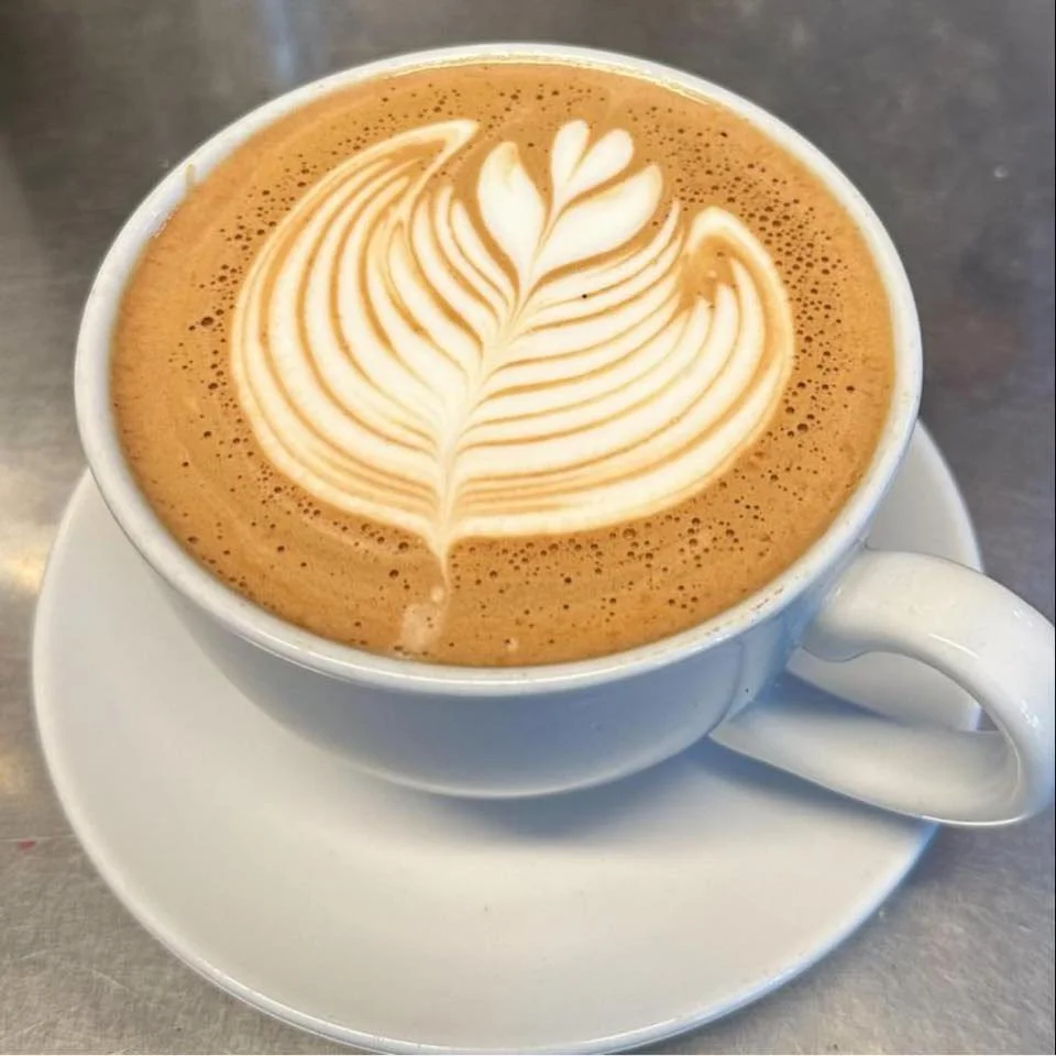 A latte from Cafe Creme in Bath Maine