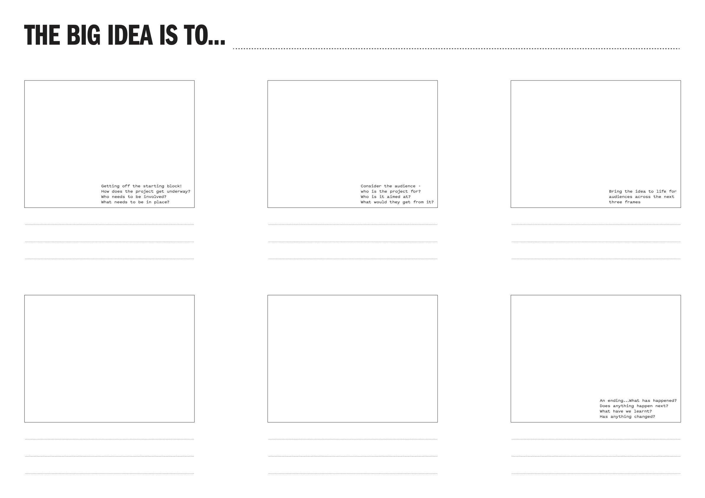 Storyboard worksheet