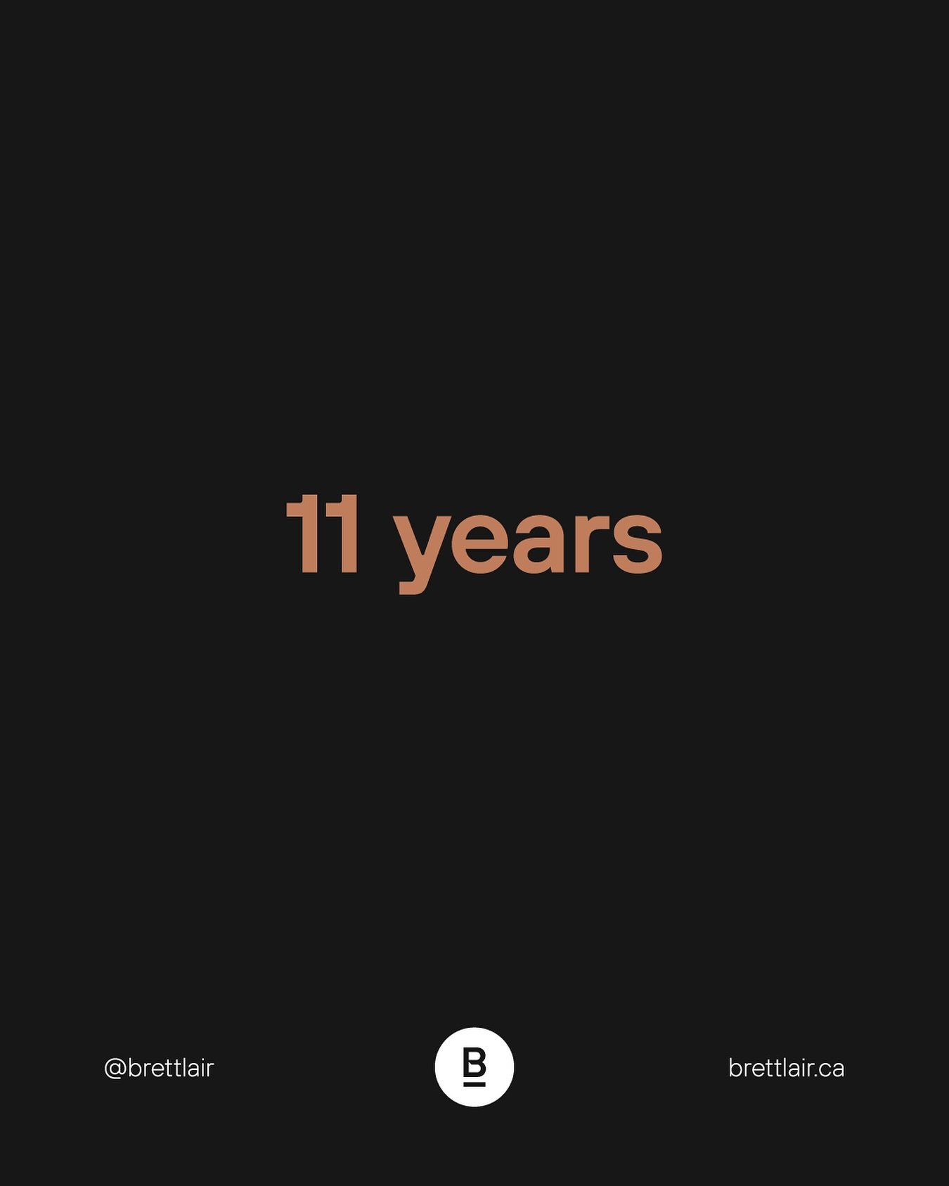 Today marks 11 years since I started my solo studio.

The past year and a bit have been tough. Maybe the hardest I&rsquo;ve had in business. 
👎 Countless quotes and proposals sent to people who&rsquo;ve perfected the art of disappearing.
👎 Projects