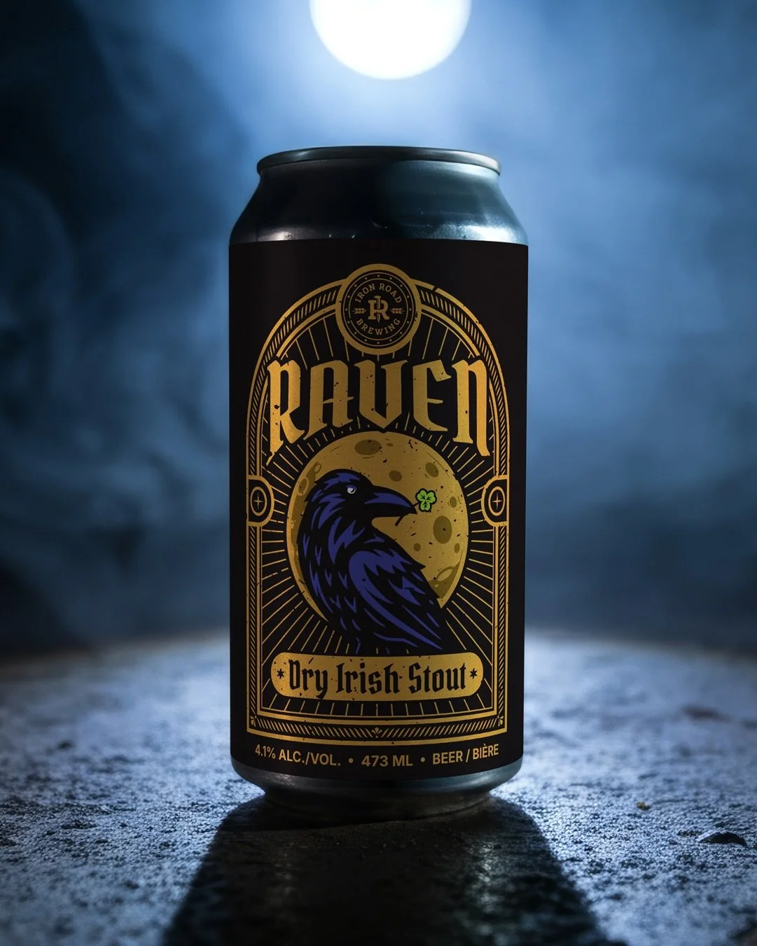 Raven Dry Irish Stout for @ironroadbrewing 🚂

&mdash;

👋 I&rsquo;m Brett, a brand designer specializing in creating visual identities and packaging that transforms ambitious businesses into unforgettable brands.

#logodesign #branding #packaging #c