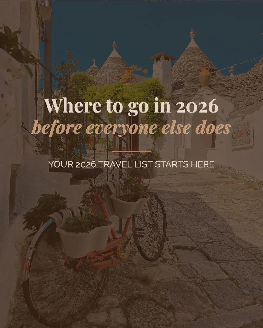 Still saving that destination on Pinterest?

This is your sign. I handle every detail. You just show up. 

DM me the trip you keep putting off.