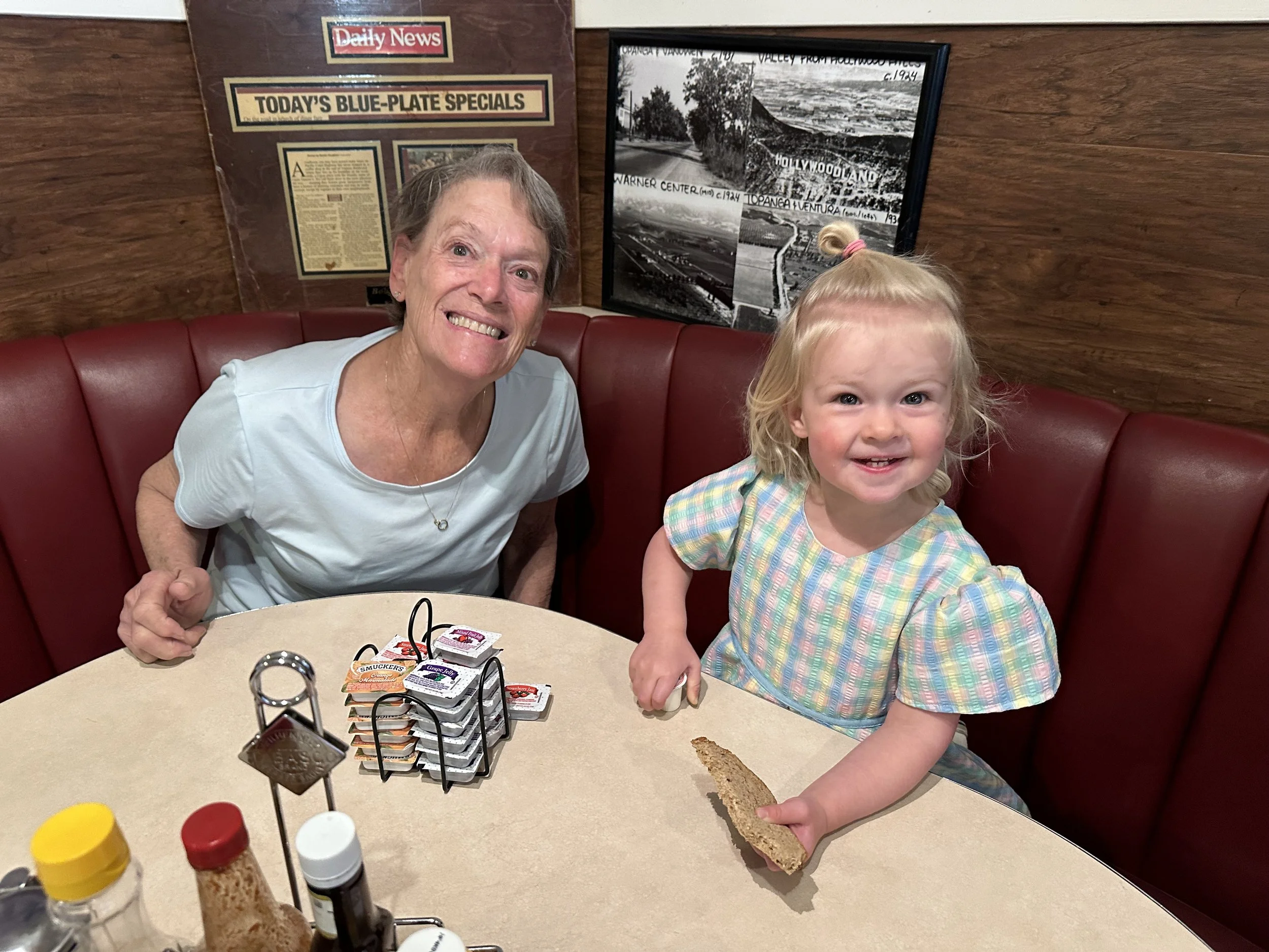 In her Grandma Dress!
