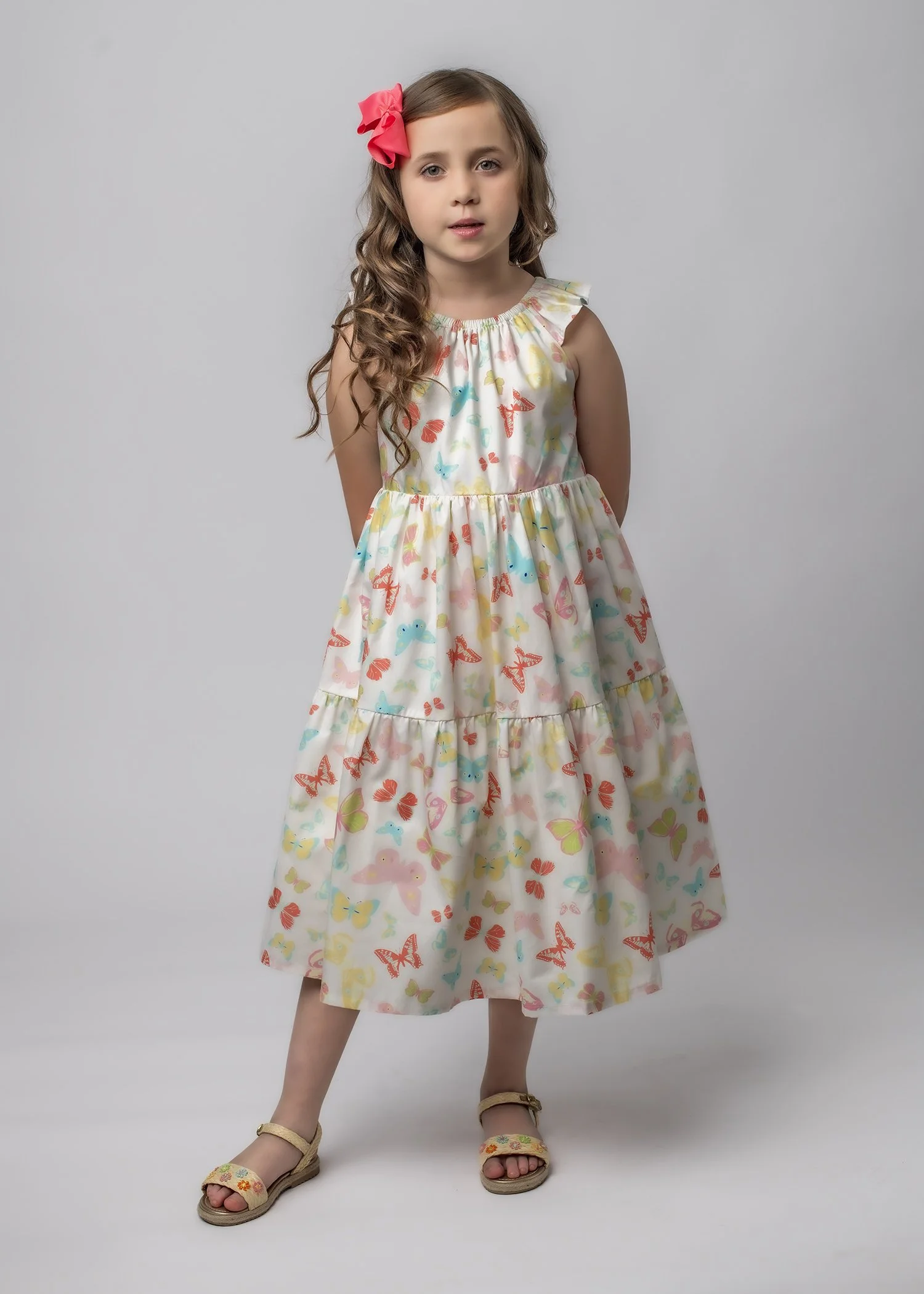 Girls Tiered Twirl Dress | Minna-Kids Girls Tiered Twirl Dress | Minna-Kids