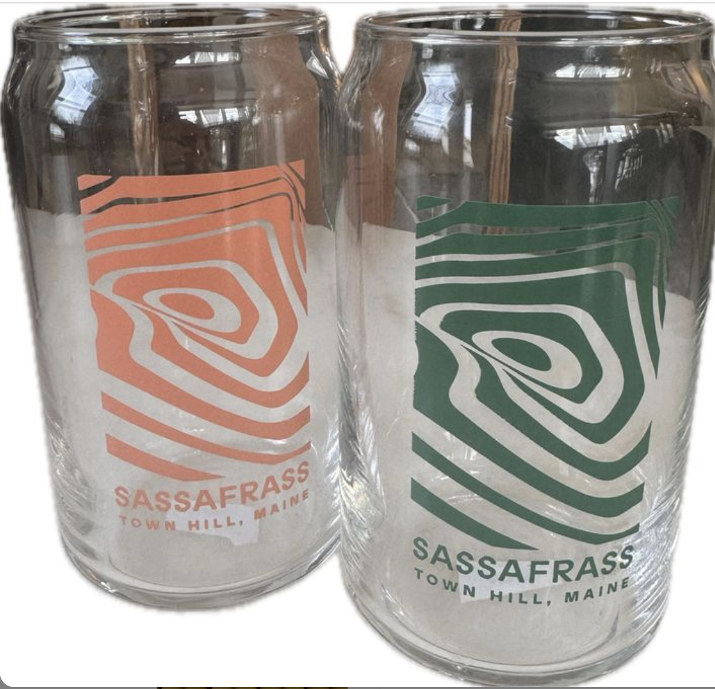 Sassafrass Branded Glass Growler