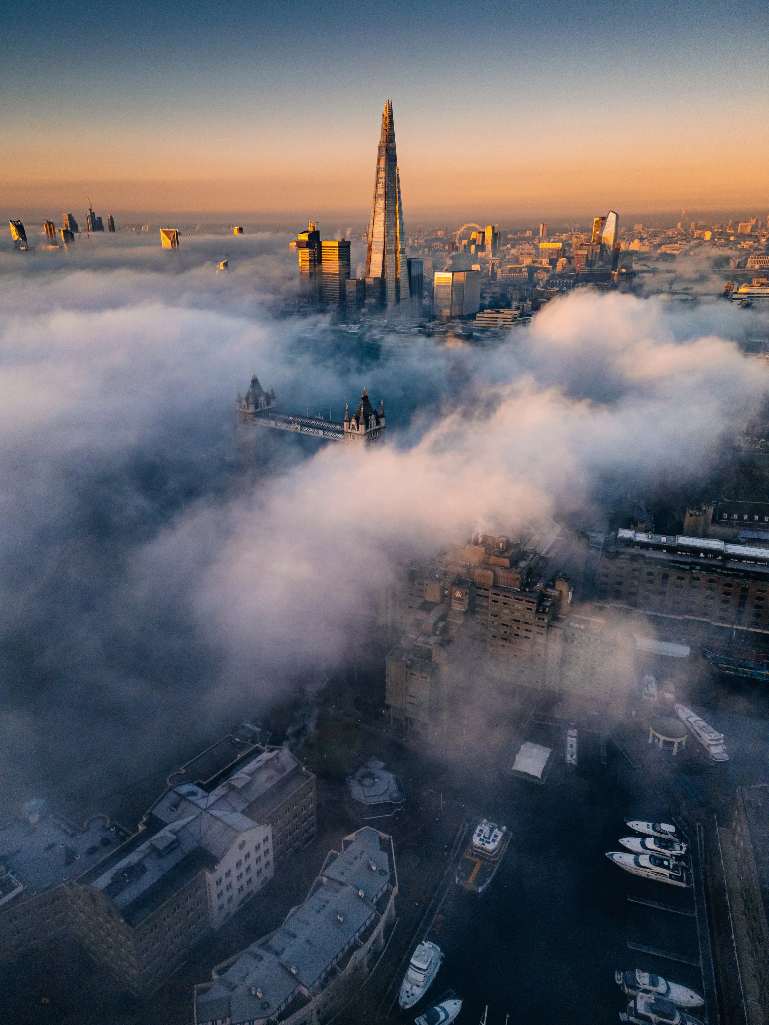 The city lost in the fog - London, UK