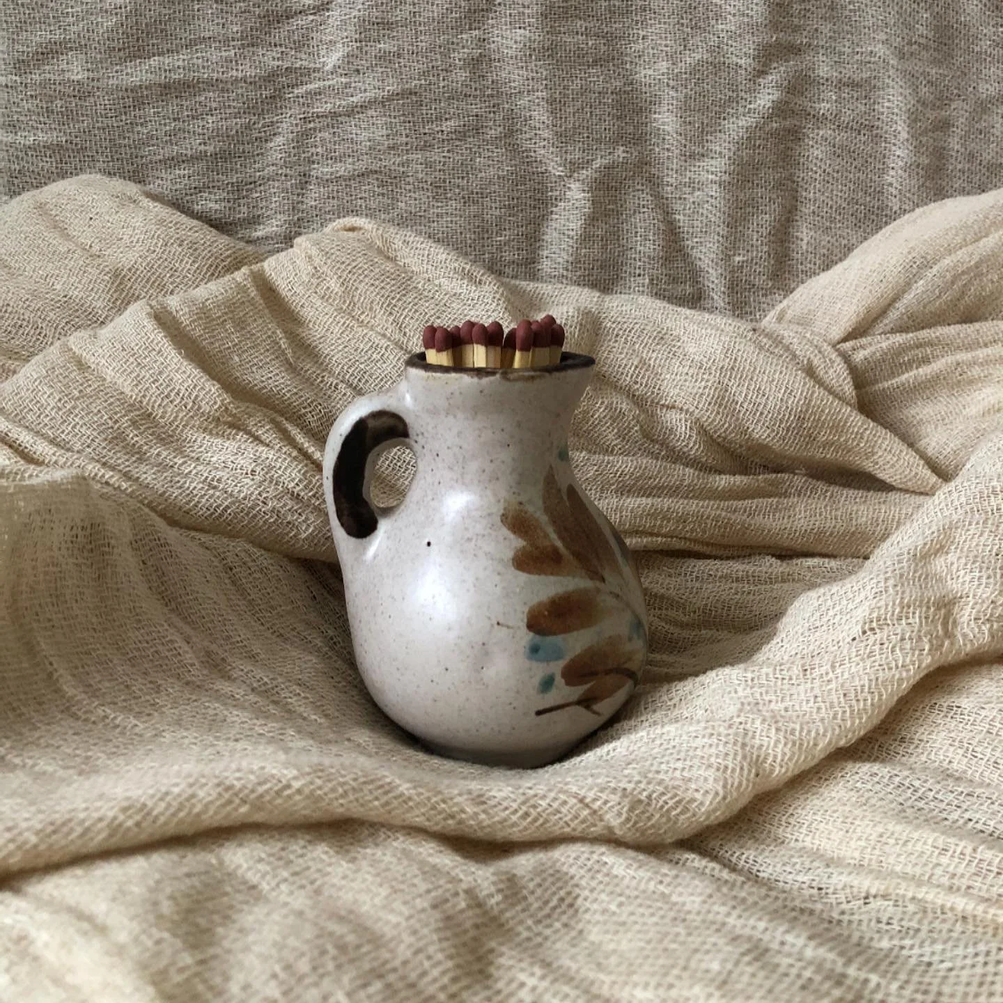 VINTAGE MATCH POTS

I just adore gathering objects, gorgeous reclaimed, repurposed vessel, now a match pot. Comes with matches and striker pad. 

Perfect for the cosy season 🕯️

All our pieces are preloved &amp; vintage, every single one hand gather