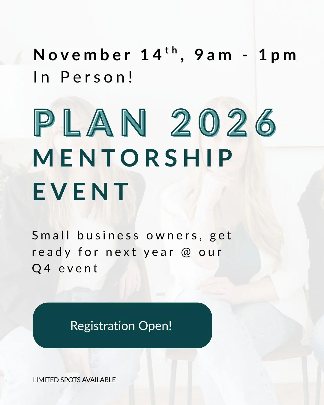 We're so excited to announce our next event - a hands-on, immersive planning session with a lineup of incredible mentors from many different areas of expertise (stay tuned for our mentor reveal soon). Help us spread the word by tagging another woman