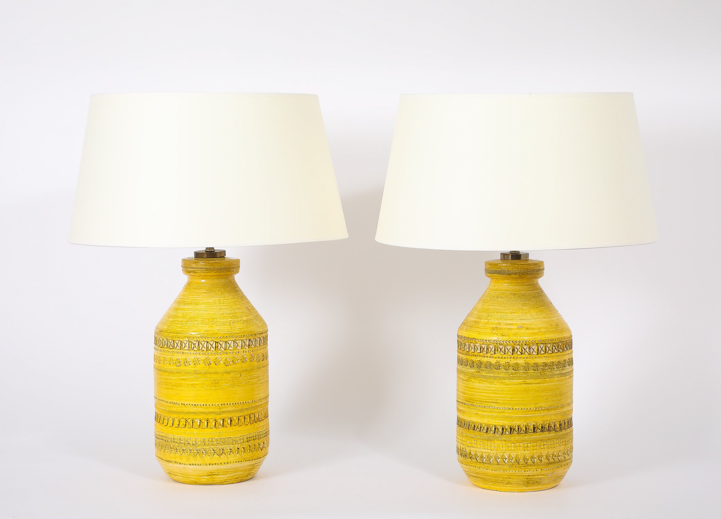 Large Bitossi Yellow Lamps
