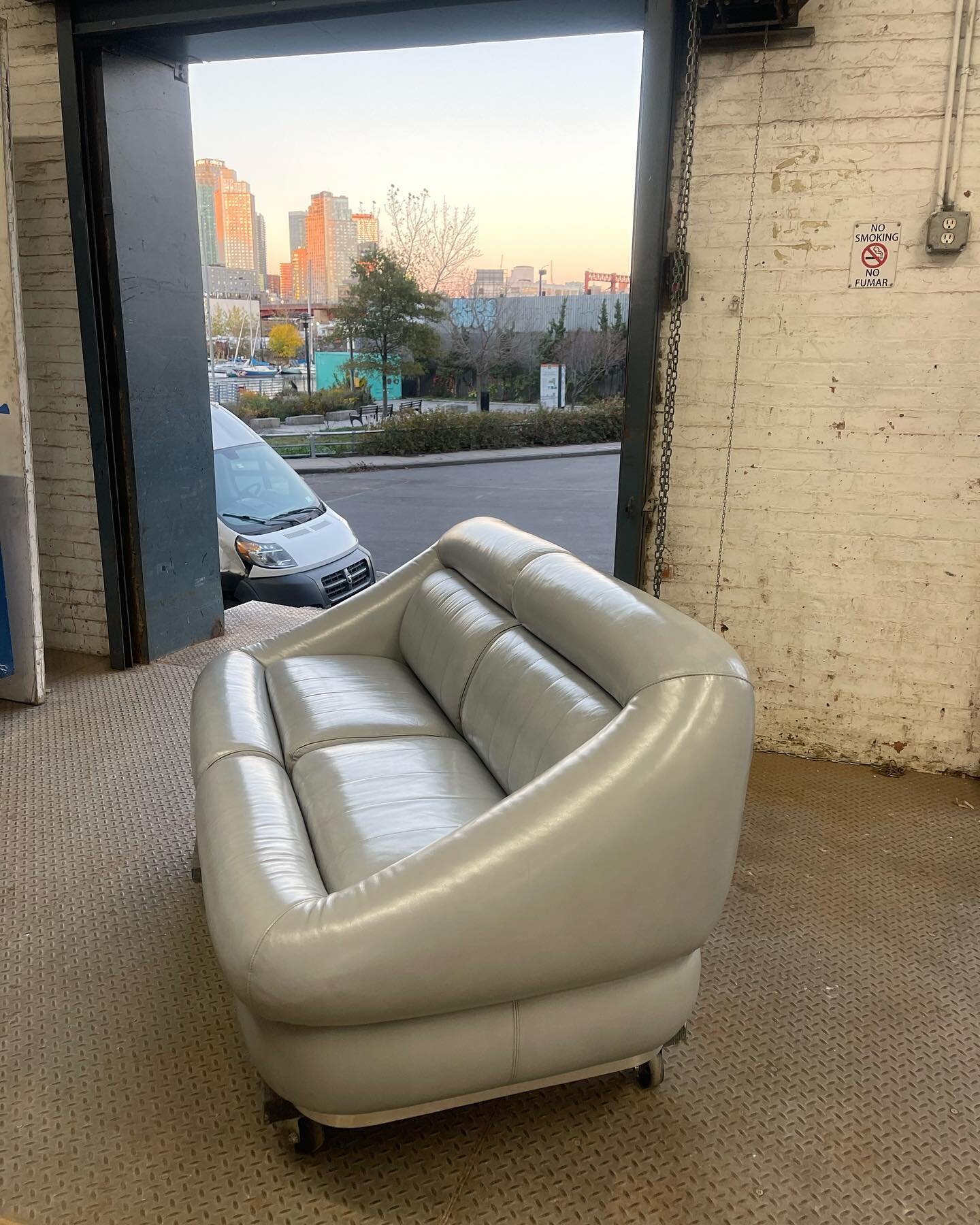 A Dassi arredamenti settee from Italy in its original upholstery beautifully preserved by @mhgstudioinc . For over 20 years they&rsquo;ve restored all my leather goods and never cease to amaze me.  #nyc #interiordesign #brooklyn #design #italiandesig