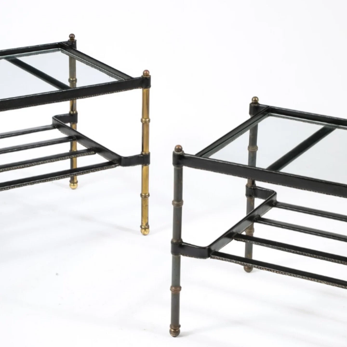 Pair of Jacques Adnet Coffee Tables on the site now