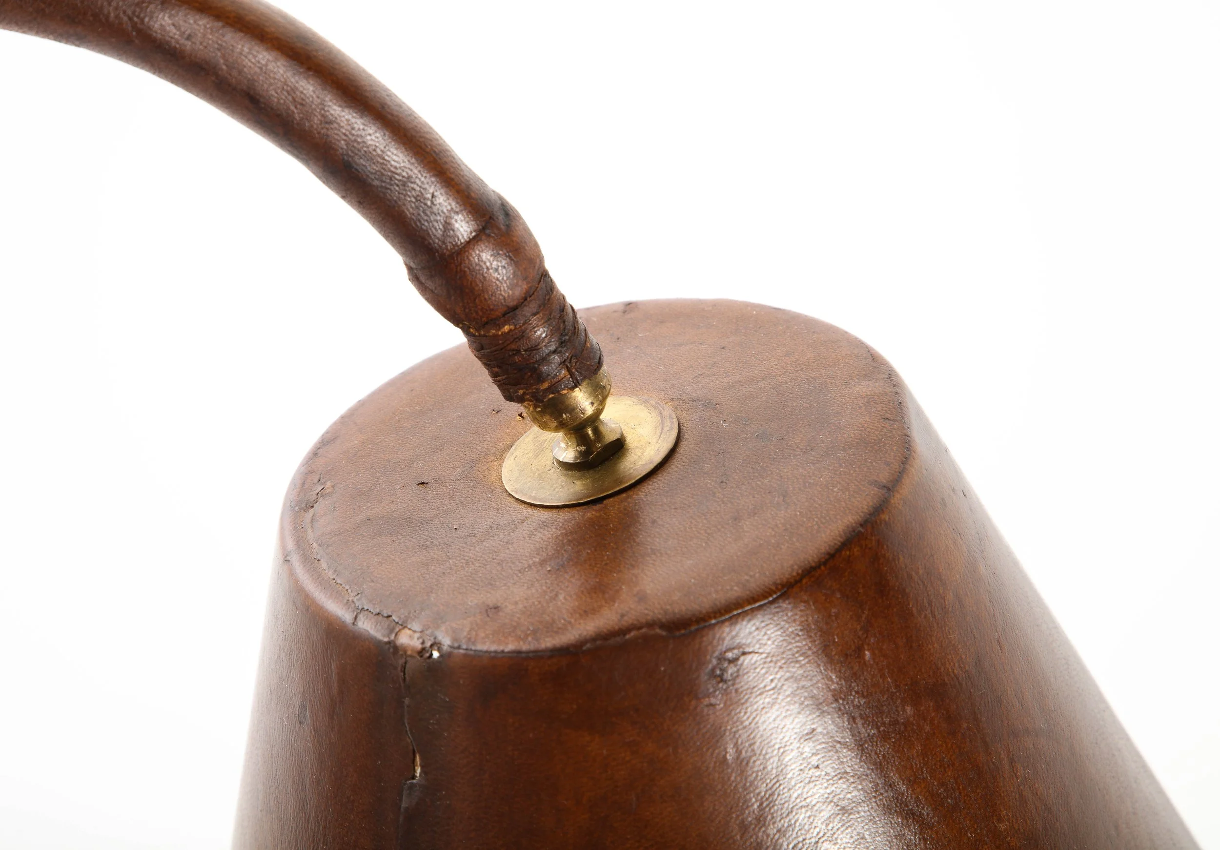 Jacques Adnet Leather Cone Lamp