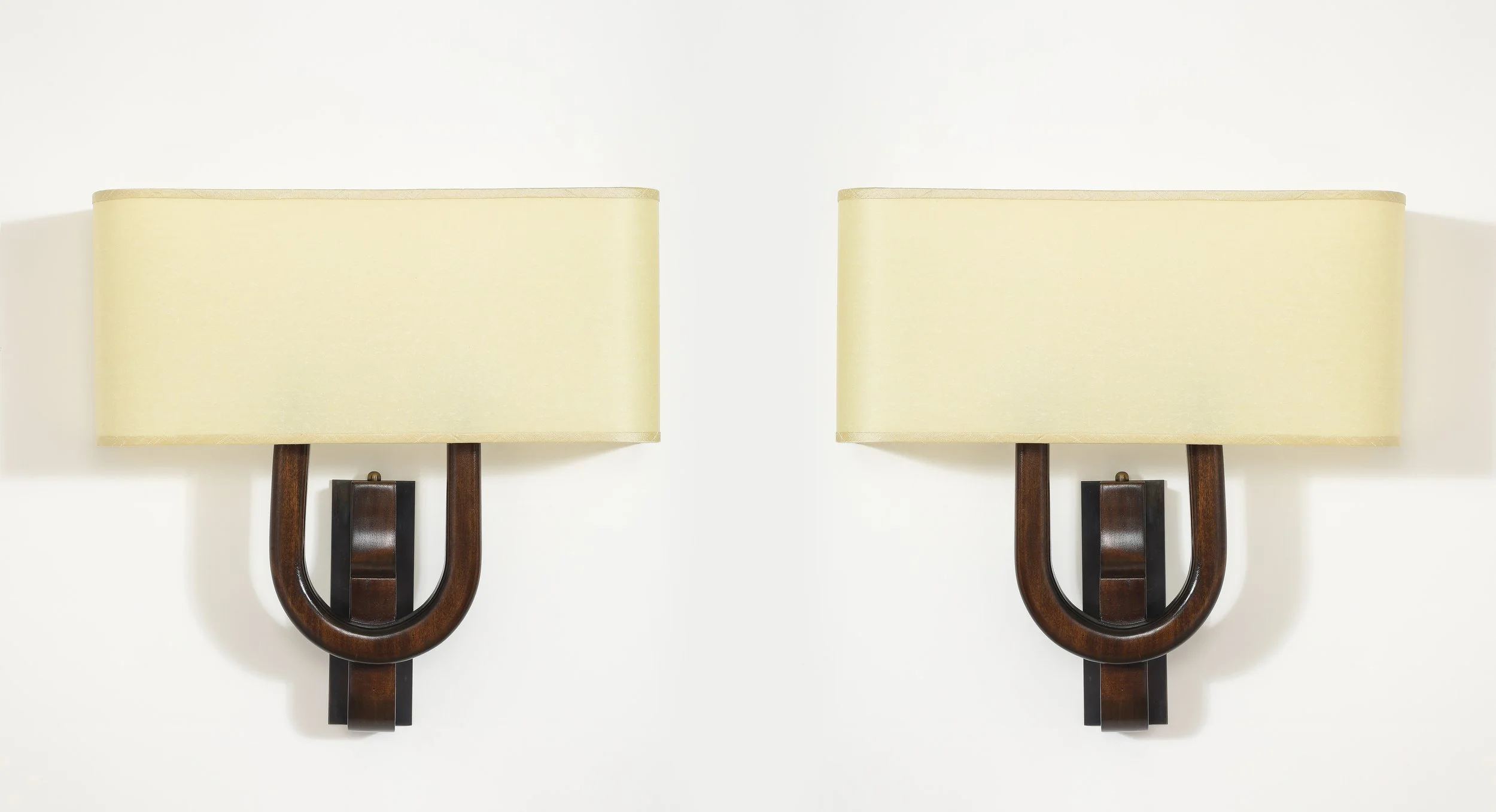 Walnut “U” Sconces