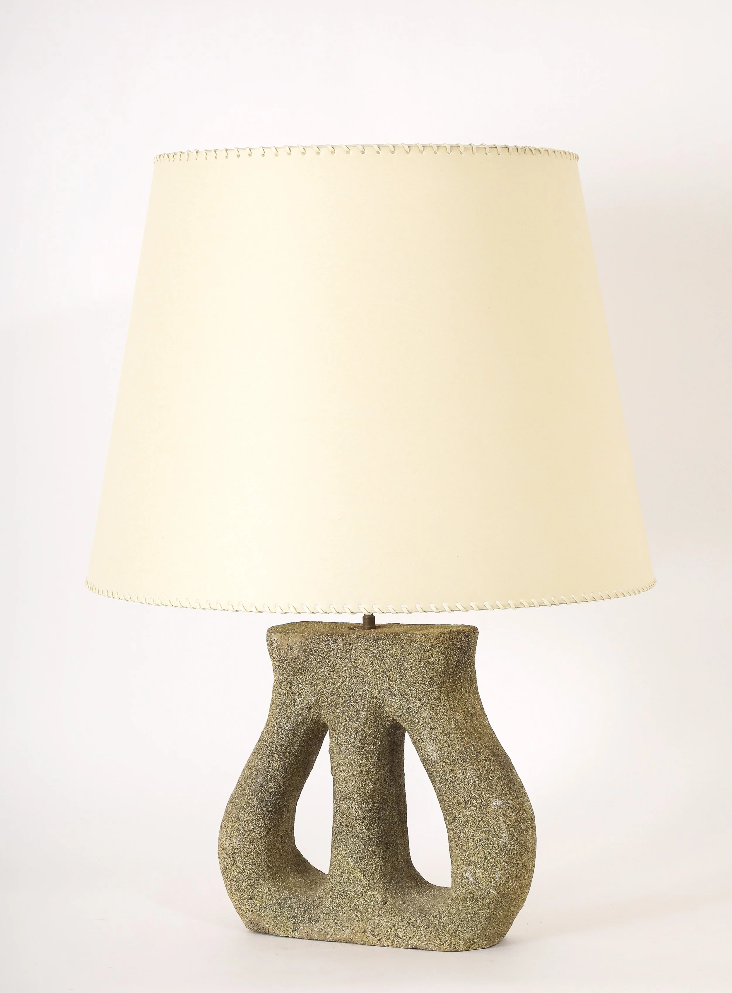 Carved Stone Abstract Lamp